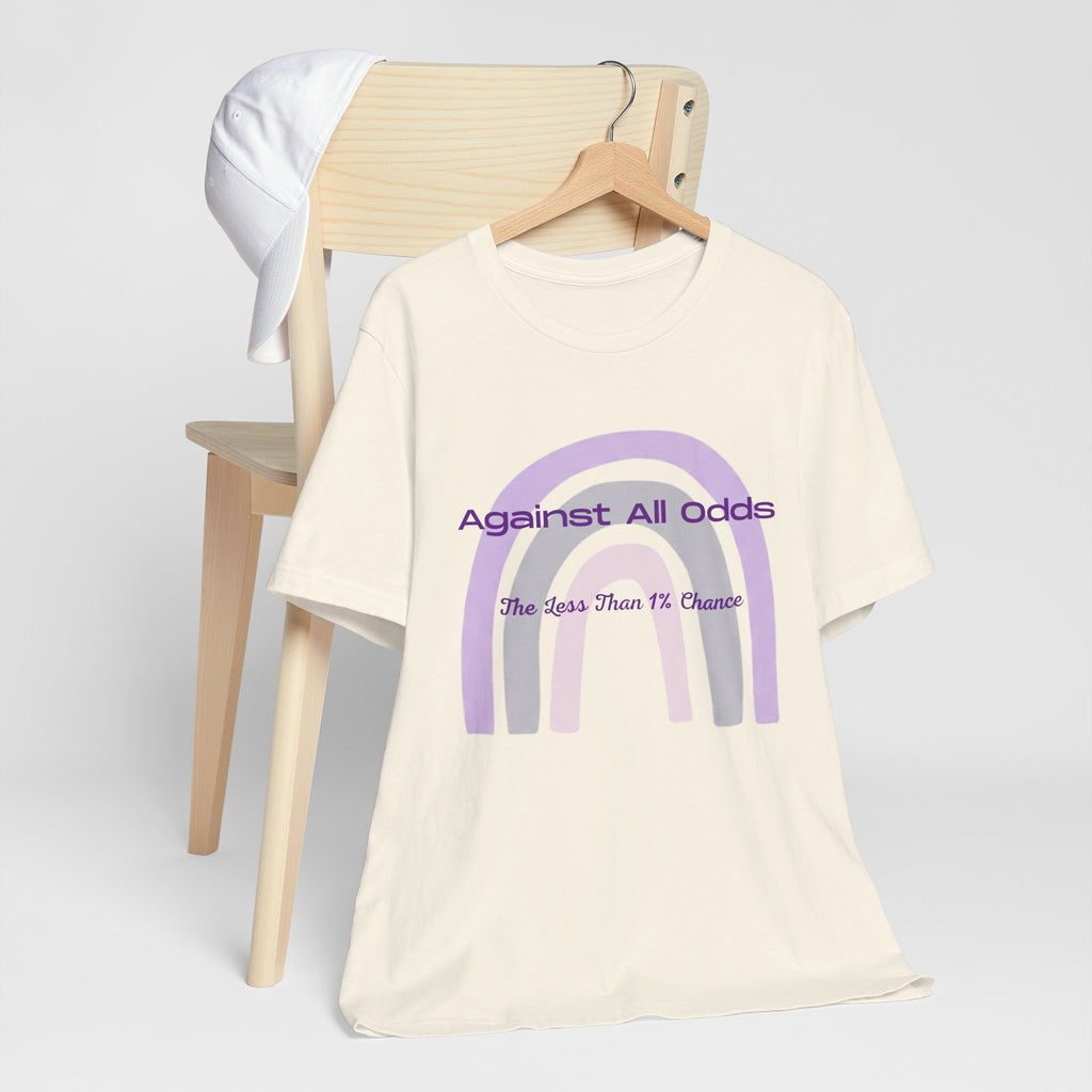 T-Shirt — "Against All Odds" Lavender Rainbow Inspirational Tee