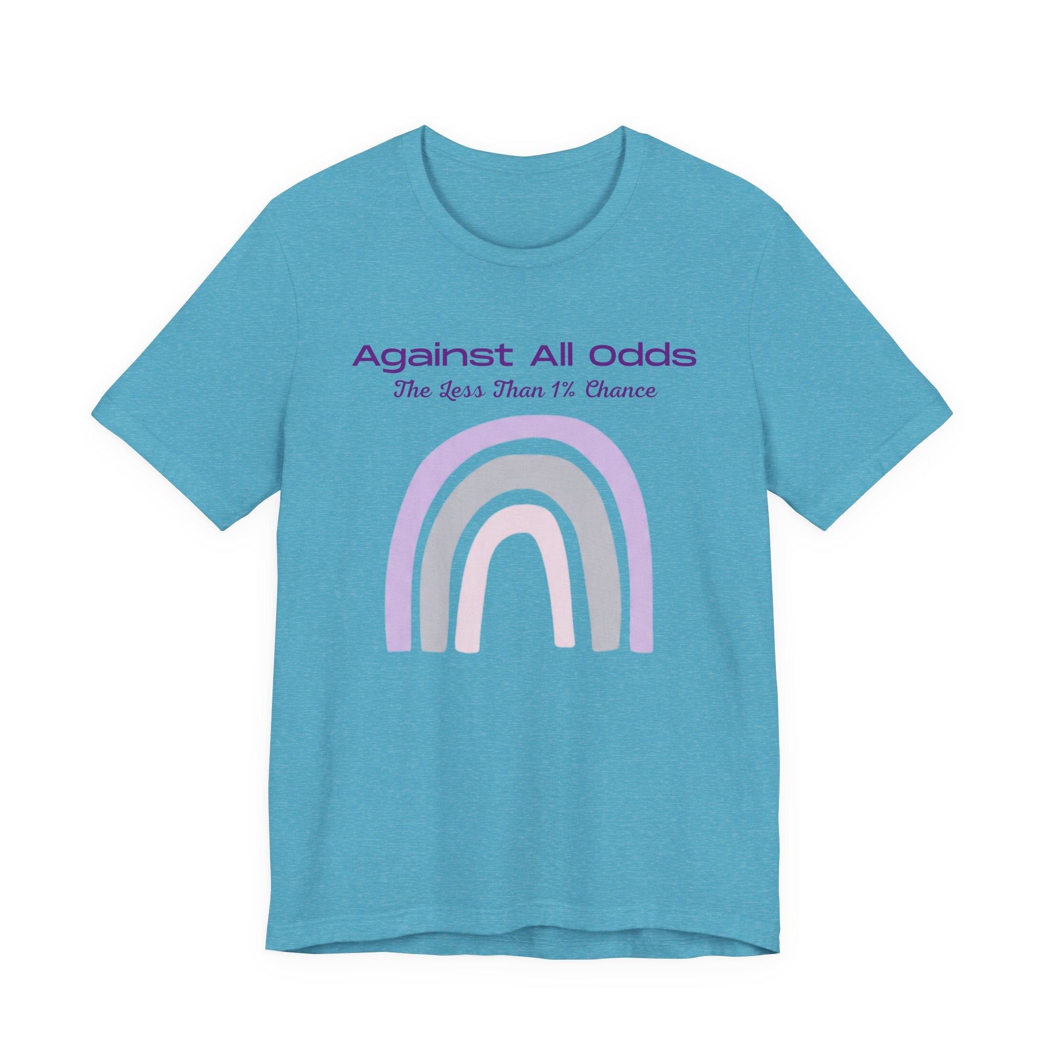 Against All Odds Rainbow Tee – Inspirational Pastel Graphic Shirt