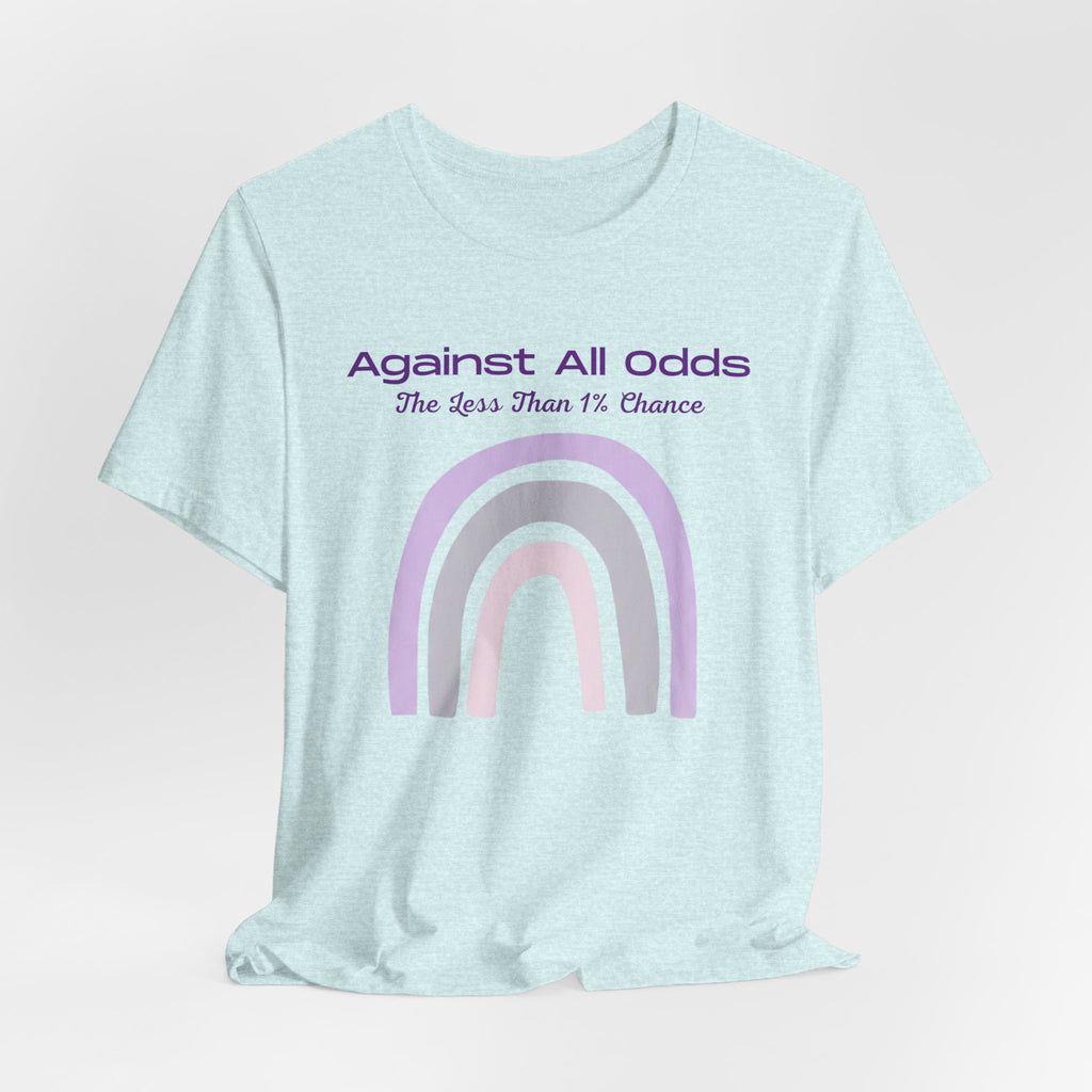 Against All Odds Rainbow Tee – Inspirational Pastel Graphic Shirt