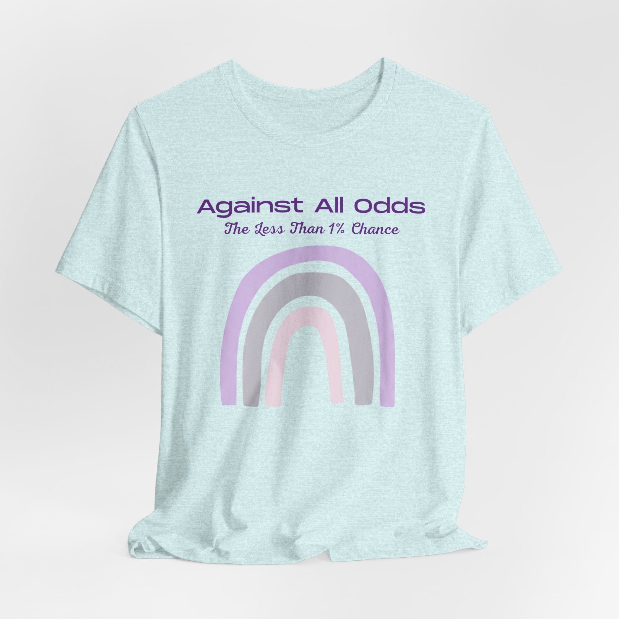 Against All Odds Rainbow Tee – Inspirational Pastel Graphic Shirt