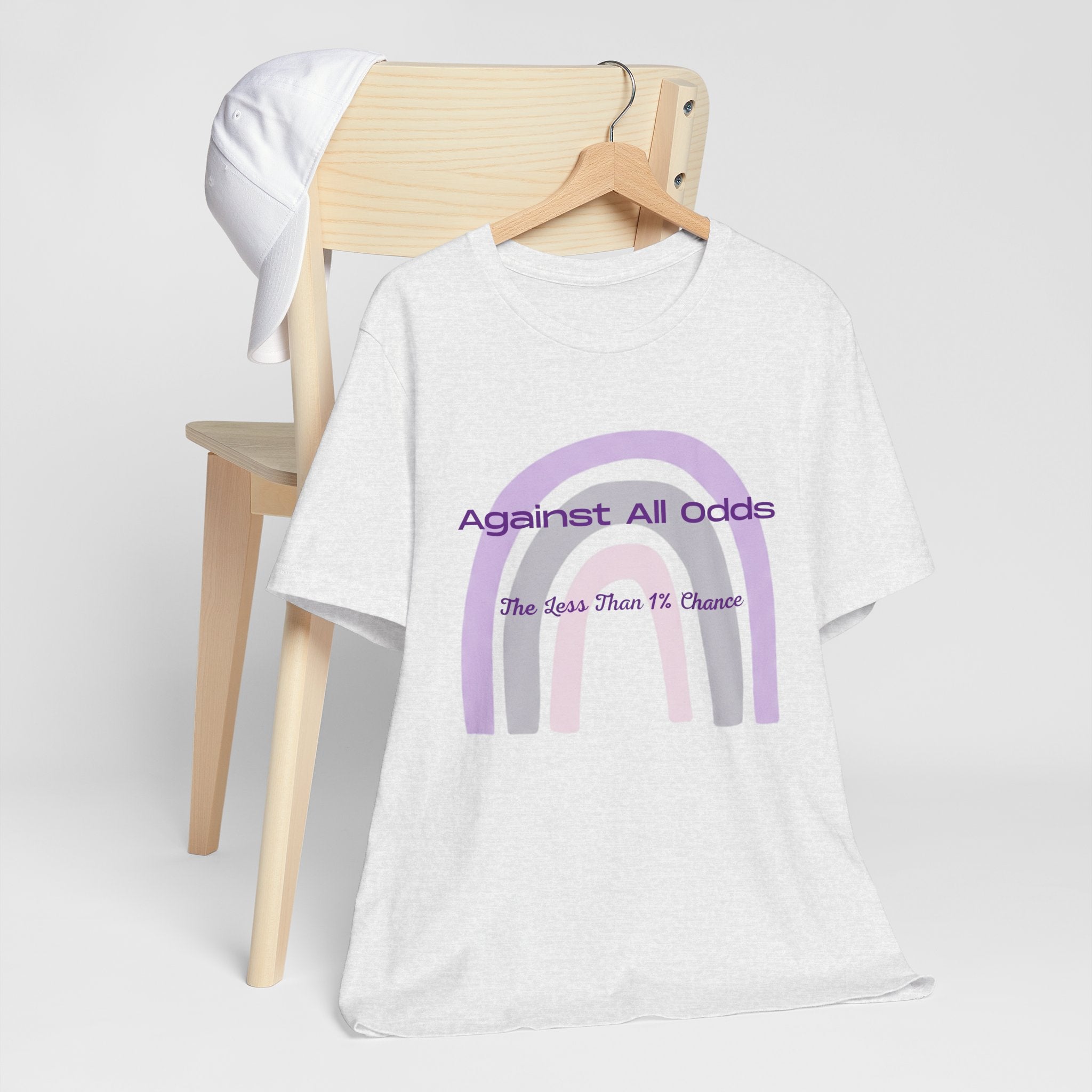 T-Shirt — "Against All Odds" Lavender Rainbow Inspirational Tee