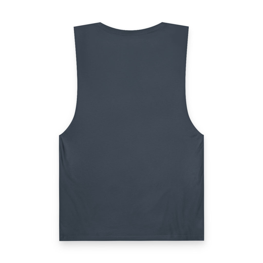 Pastel Rainbow Tank Top — Soft Lavender & Gray Rainbow Graphic Muscle Tee
