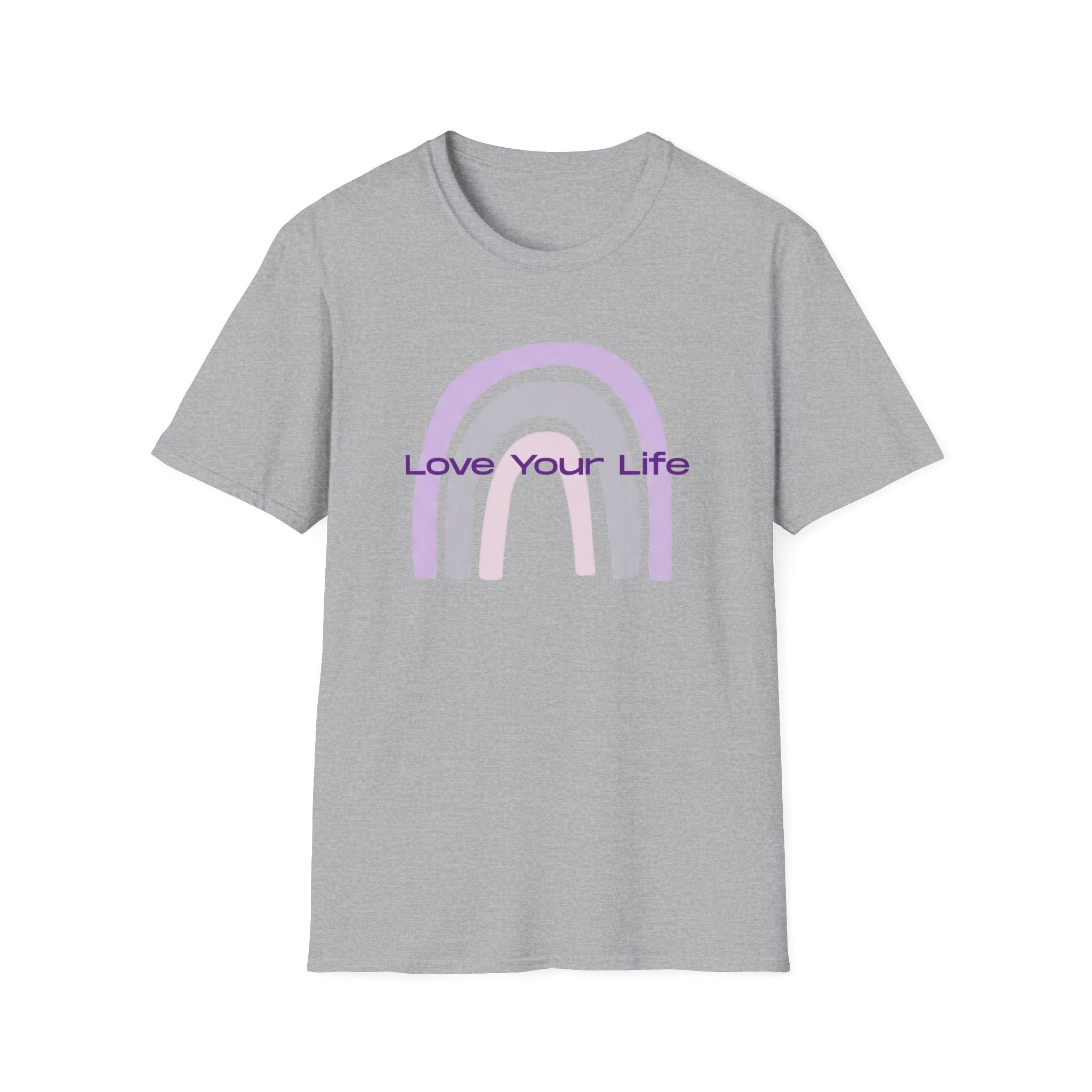 Love Your Life Rainbow T-Shirt — Pastel Retro Positive Tee