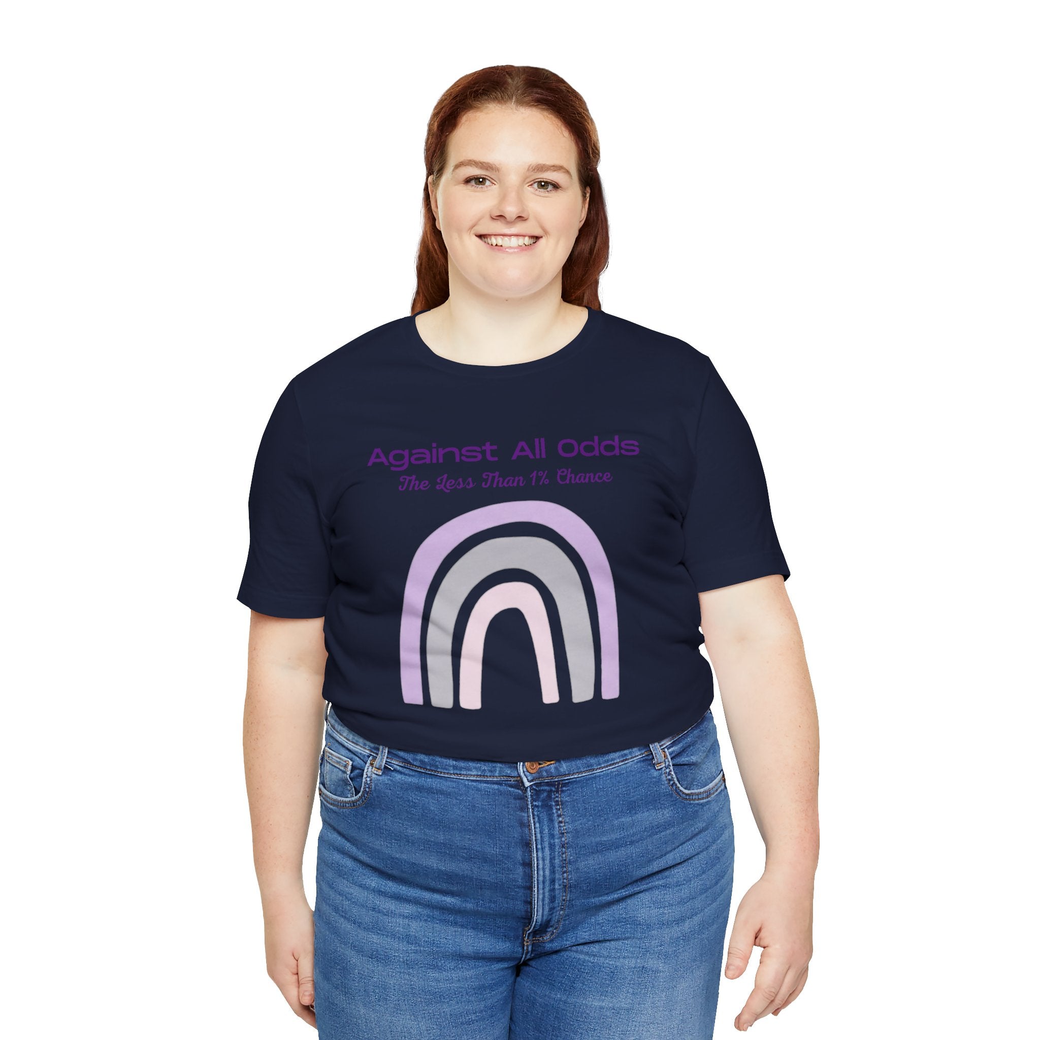 Against All Odds Rainbow Tee – Inspirational Pastel Graphic Shirt
