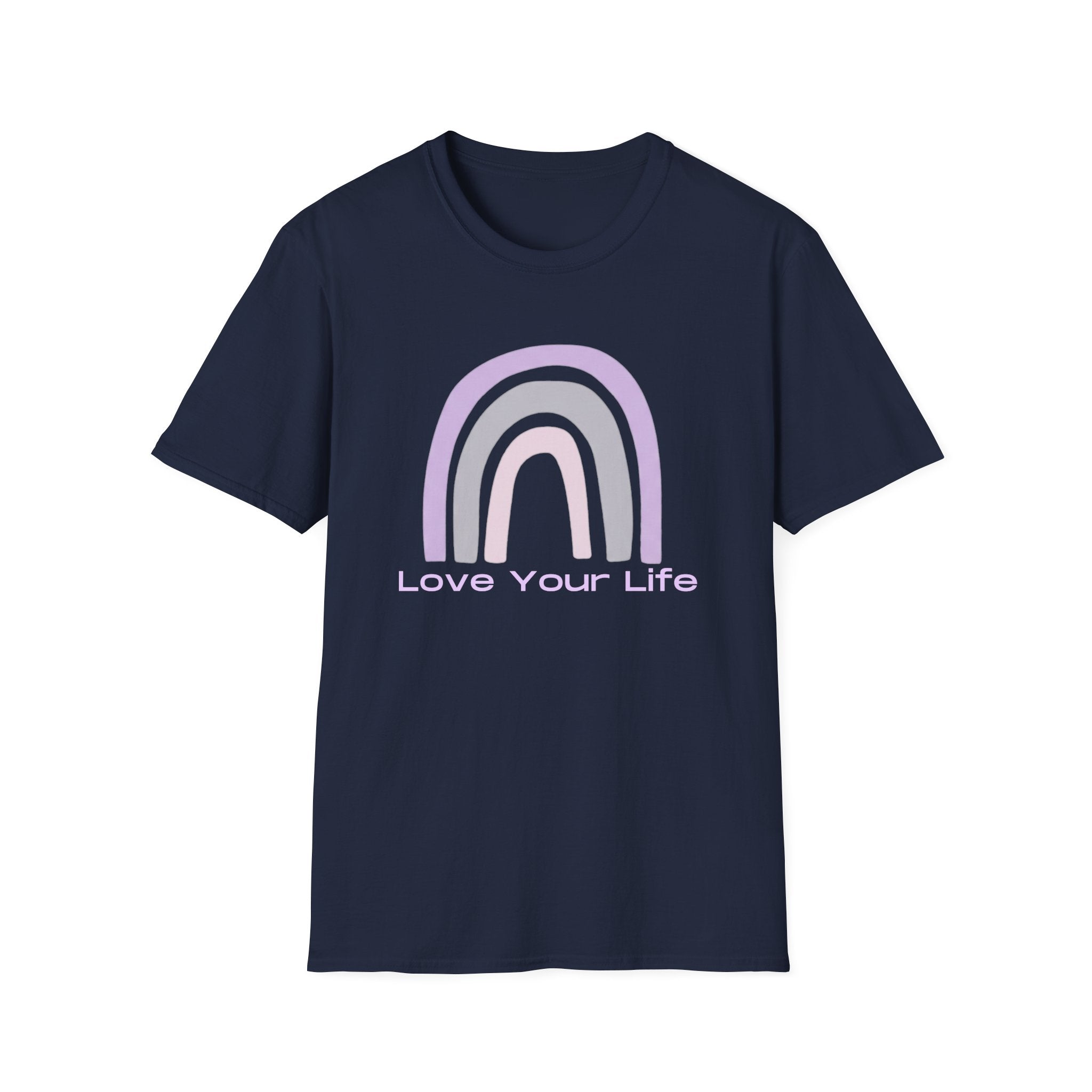 Love Your Life Rainbow T-Shirt — Pastel Inspirational Tee
