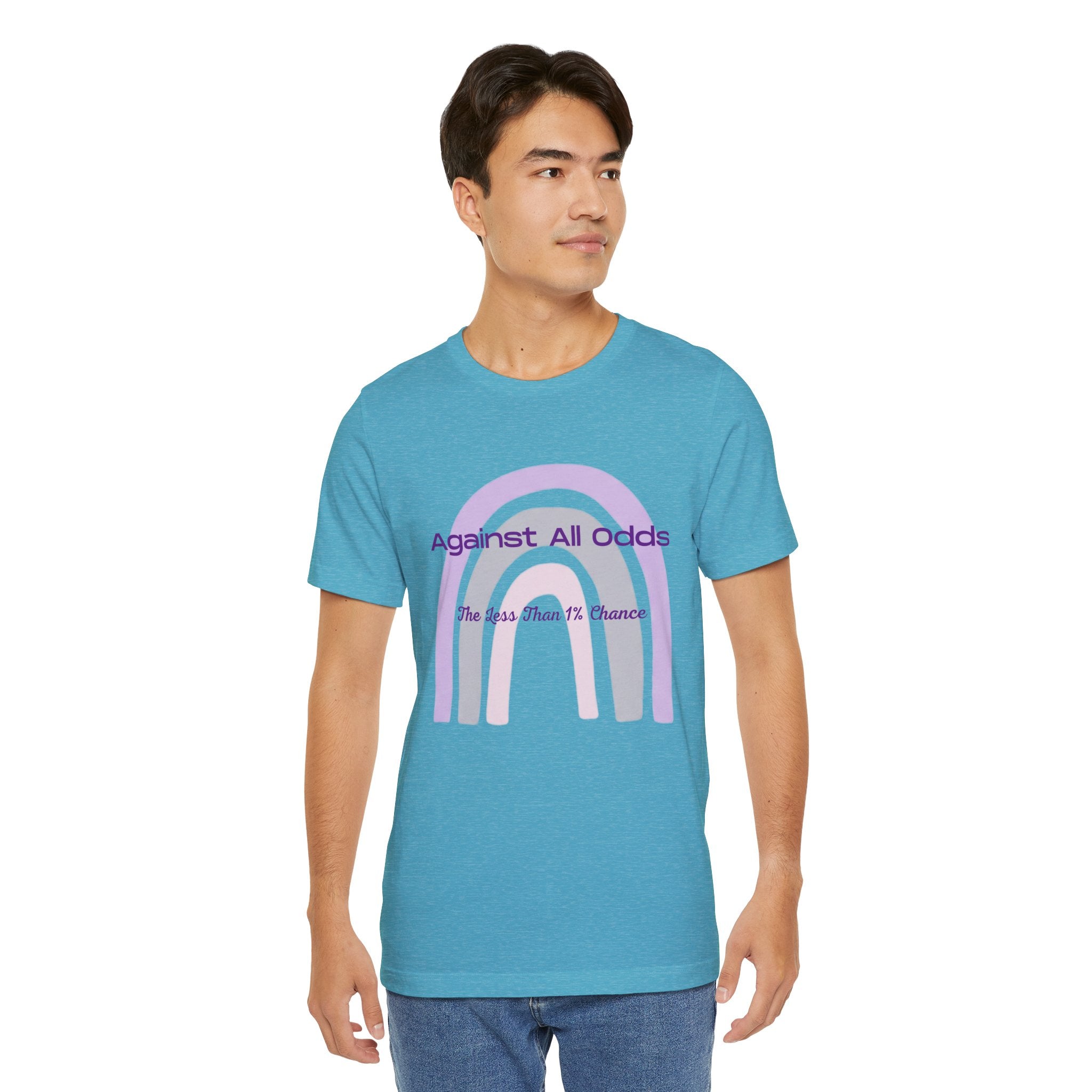 T-Shirt — "Against All Odds" Lavender Rainbow Inspirational Tee