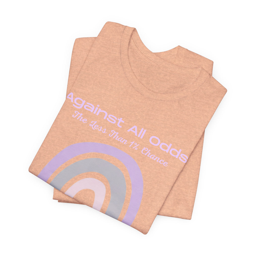 Against All Odds Rainbow Tee — Pastel Inspirational Graphic T-Shirt