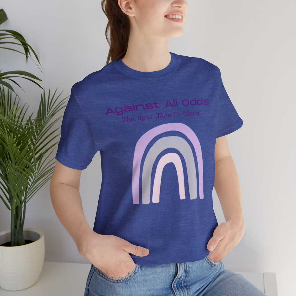 Against All Odds Rainbow Tee – Inspirational Pastel Graphic Shirt