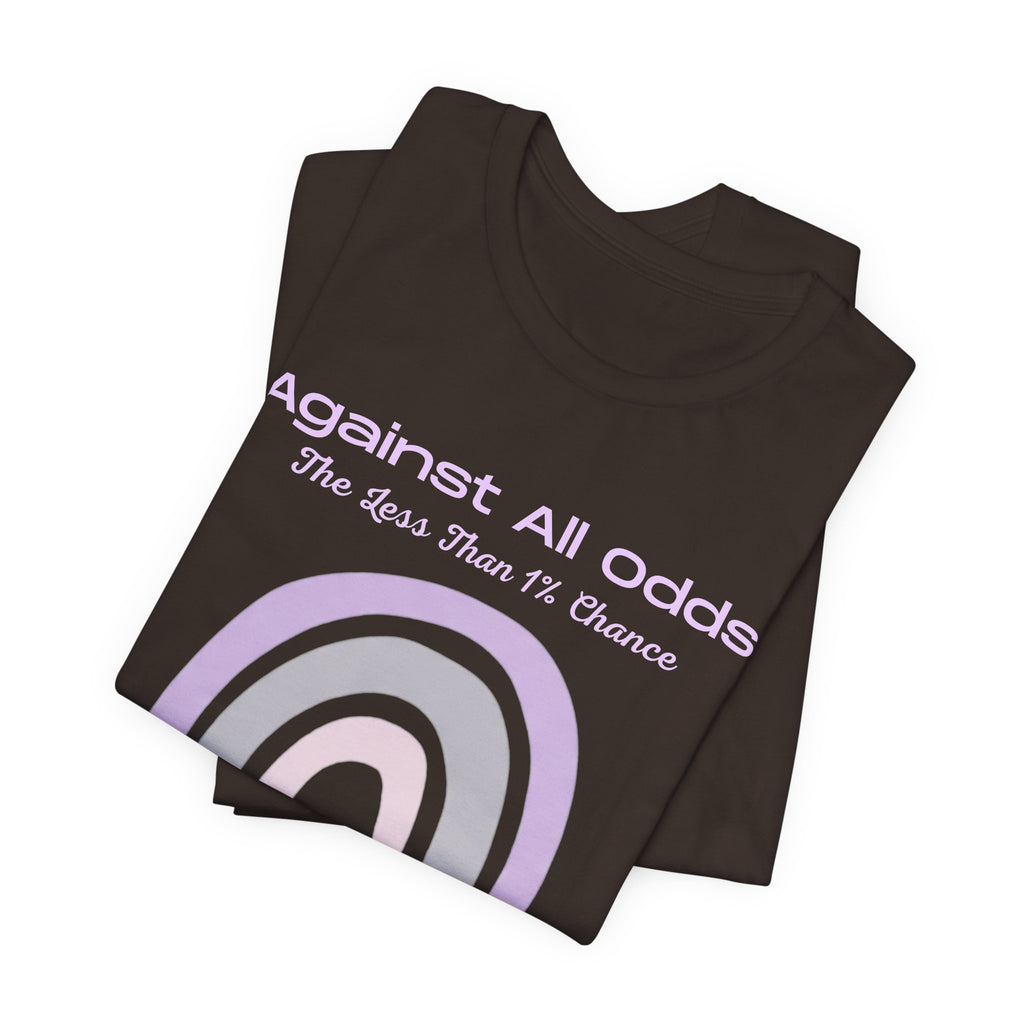 Against All Odds Rainbow Tee — Pastel Inspirational Graphic T-Shirt