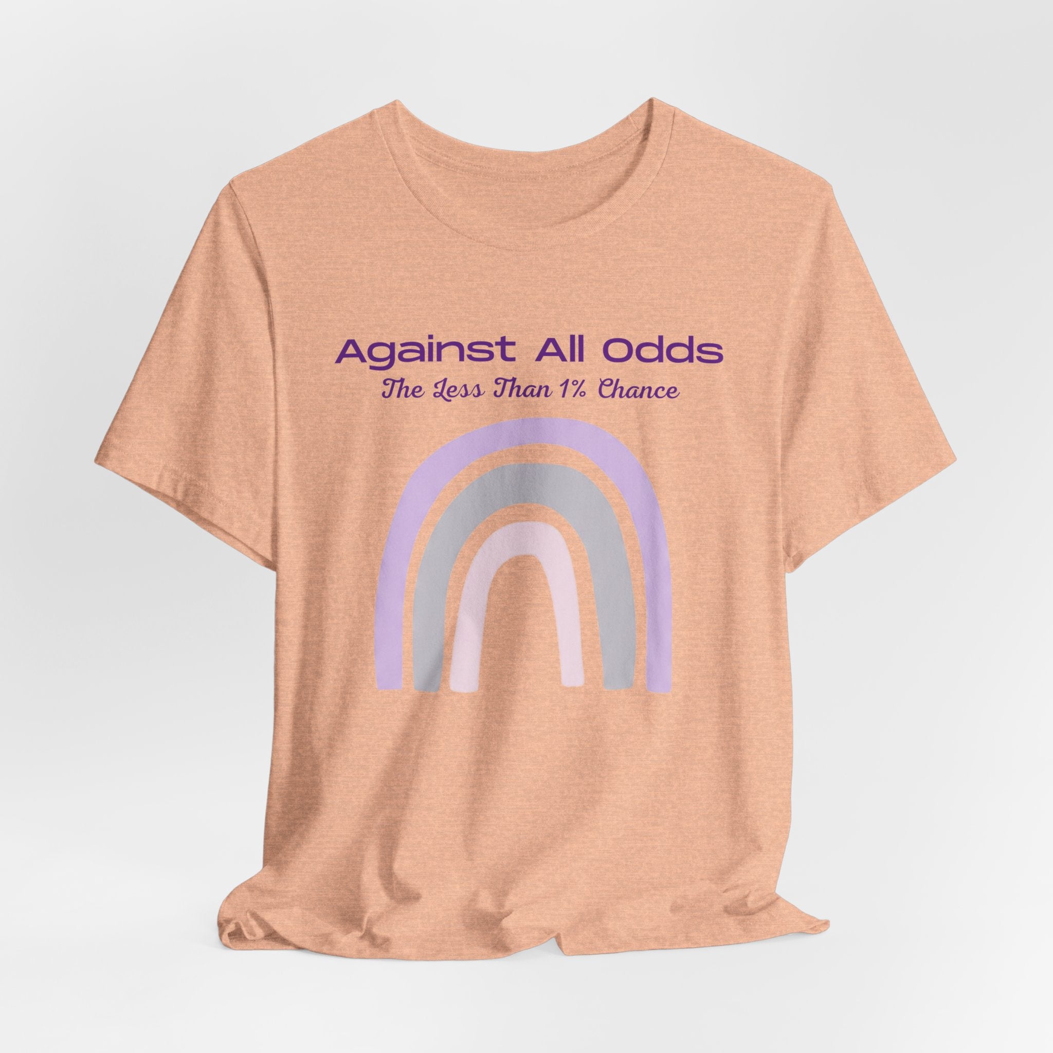 Against All Odds Rainbow Tee – Inspirational Pastel Graphic Shirt