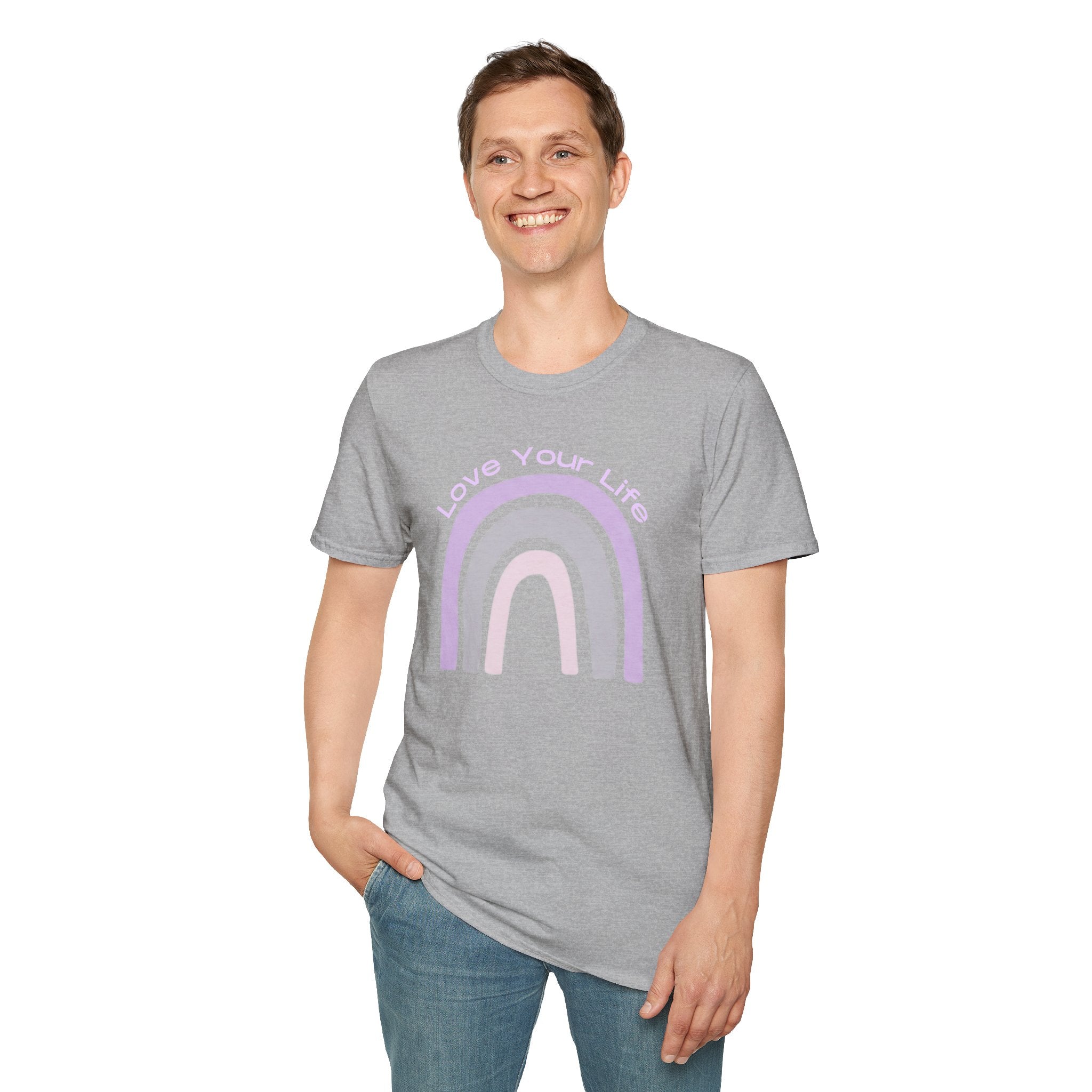 Love Your Life Rainbow T-Shirt — Pastel Retro Positive Tee