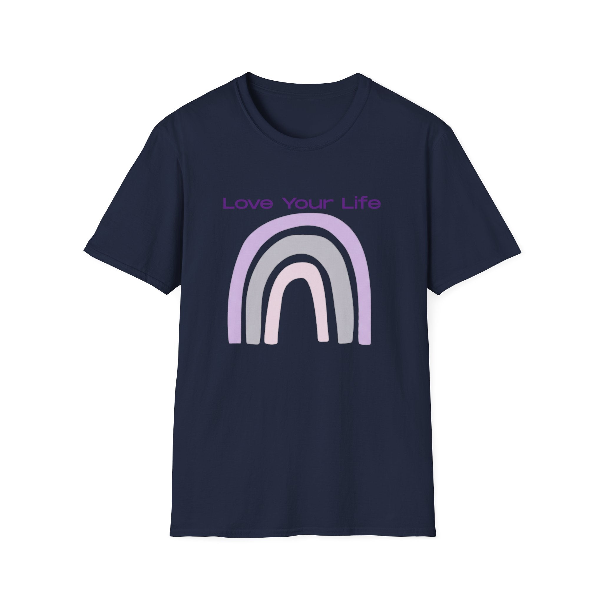 Love Your Life Rainbow T-Shirt — Soft Pastel Everyday Tee