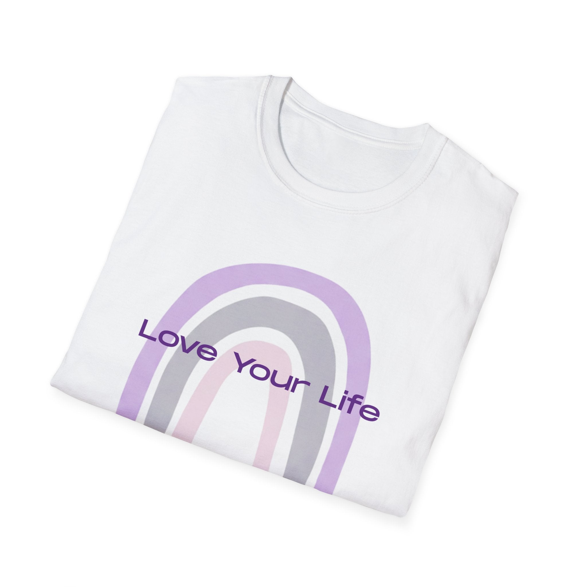 Love Your Life Rainbow T-Shirt — Pastel Retro Positive Tee