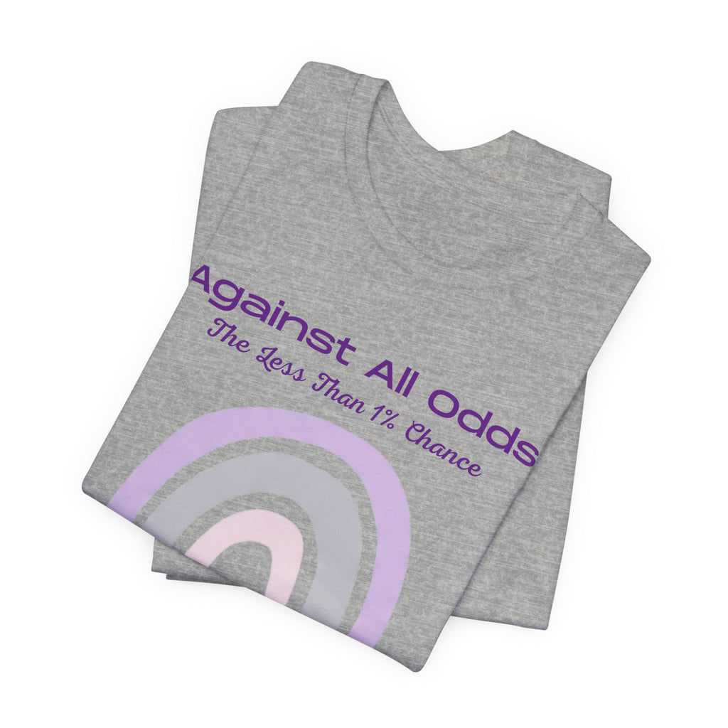 Against All Odds Rainbow Tee – Inspirational Pastel Graphic Shirt