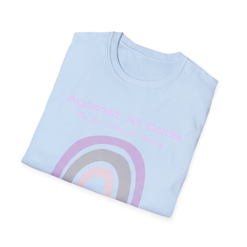 Against All Odds Rainbow T-Shirt — Pastel Inspirational Tee