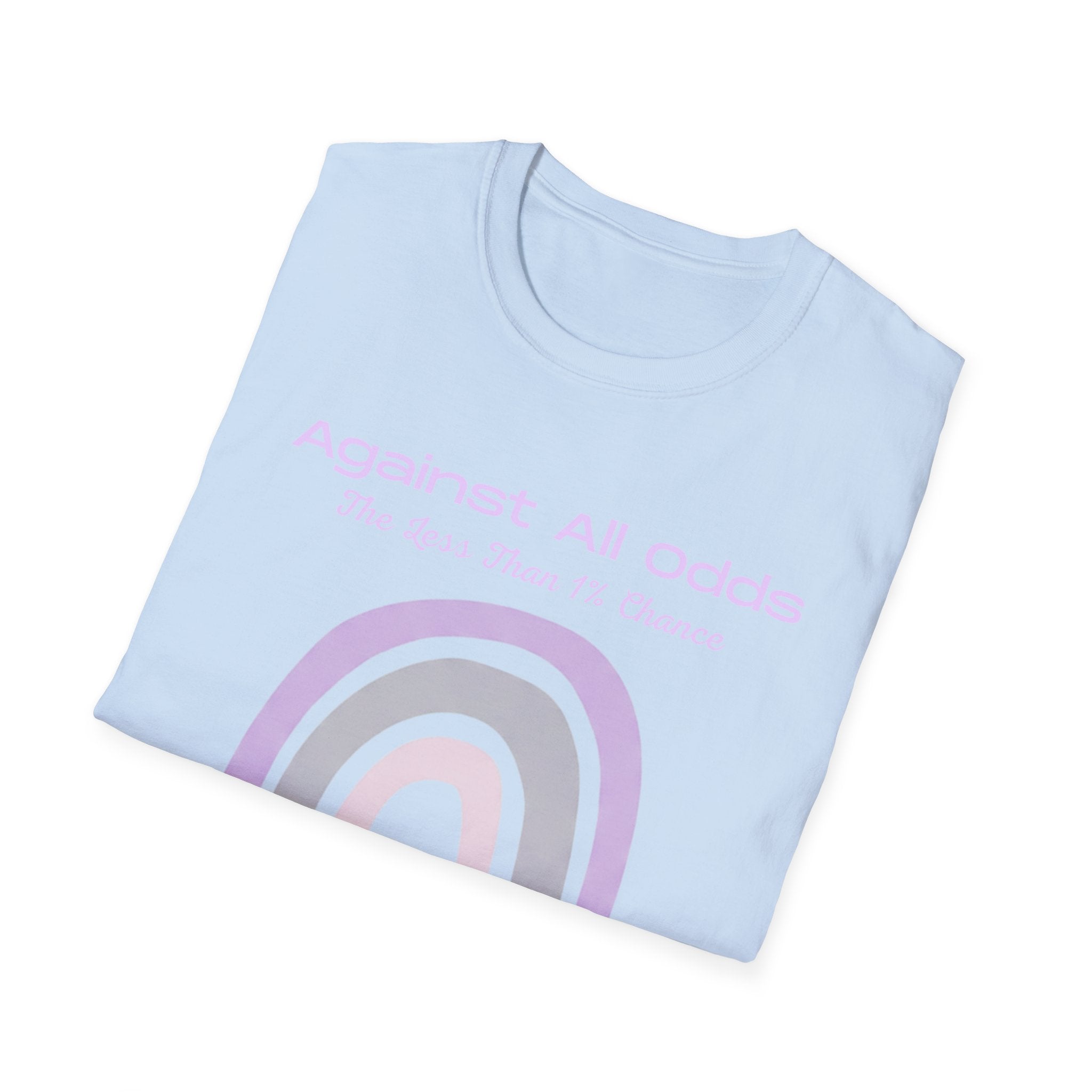 Against All Odds Rainbow T-Shirt — Pastel Inspirational Tee