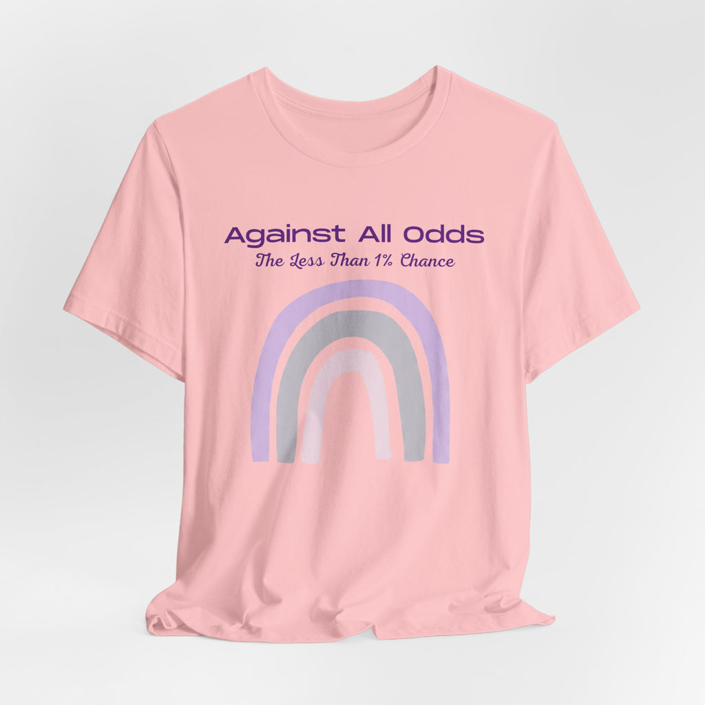 Against All Odds Rainbow Tee – Inspirational Pastel Graphic Shirt