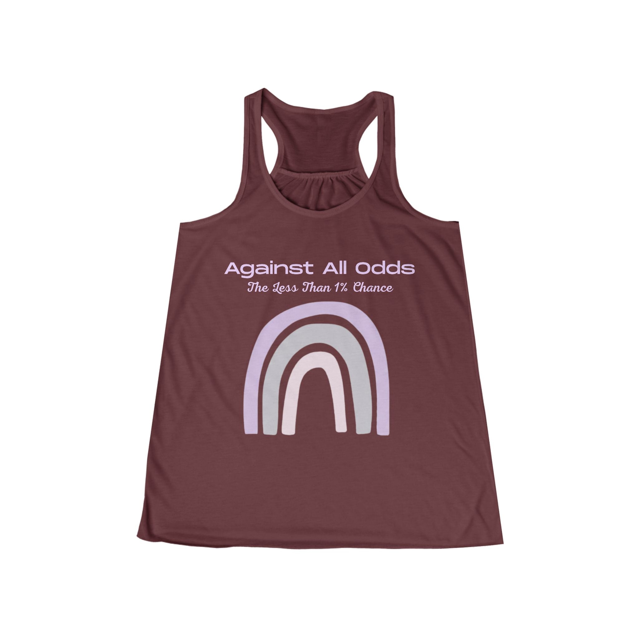 Women's Flowy Racerback Tank — Against All Odds Design