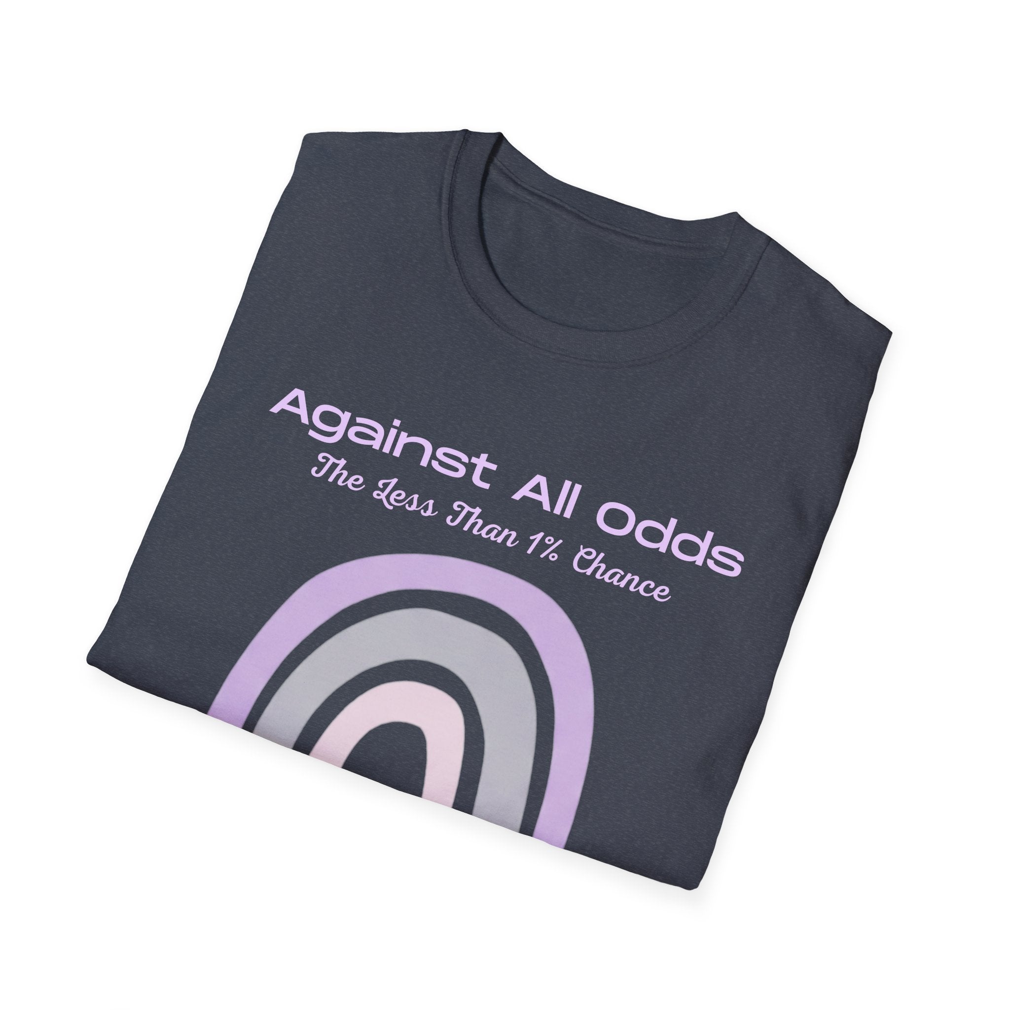 Against All Odds Rainbow T-Shirt — Pastel Inspirational Tee