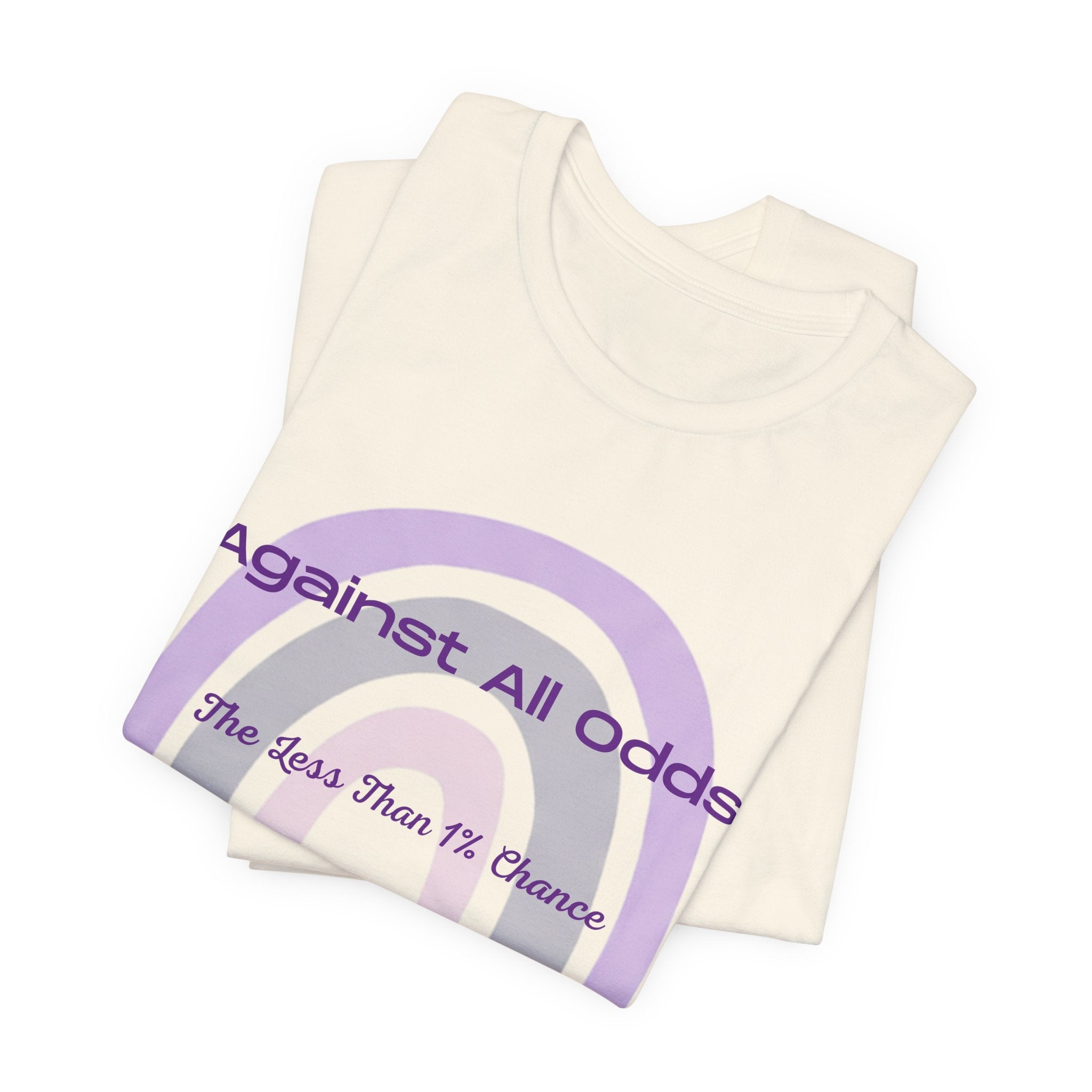 T-Shirt — "Against All Odds" Lavender Rainbow Inspirational Tee