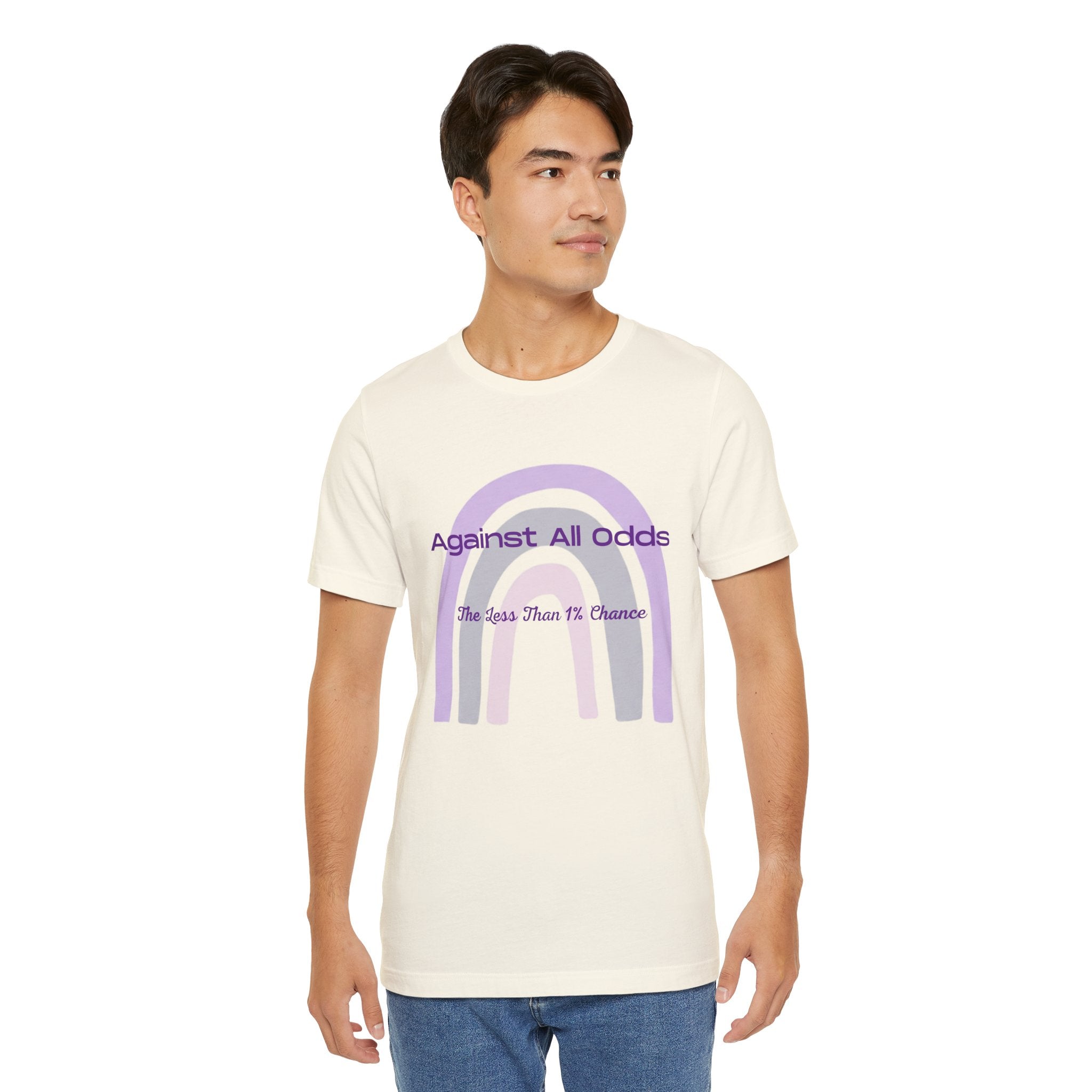 T-Shirt — "Against All Odds" Lavender Rainbow Inspirational Tee