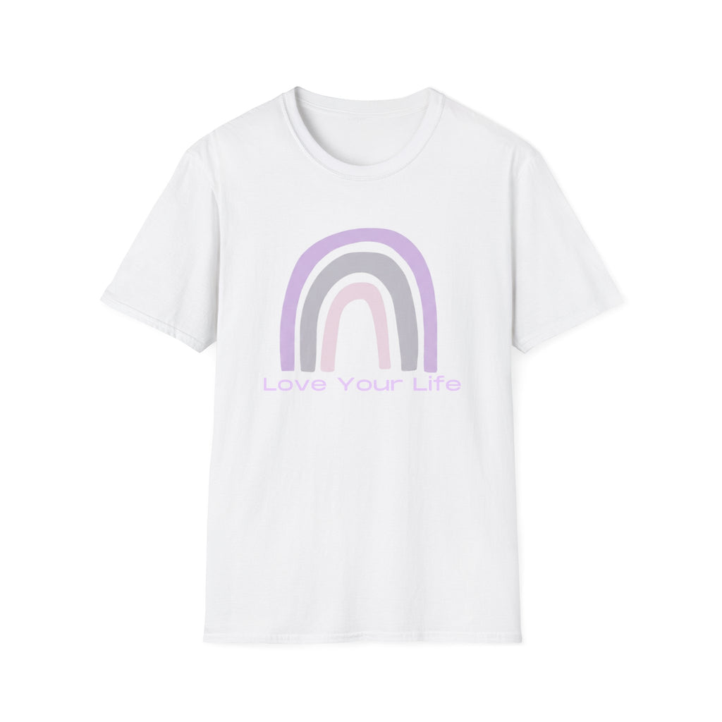Love Your Life Rainbow T-Shirt — Pastel Inspirational Tee