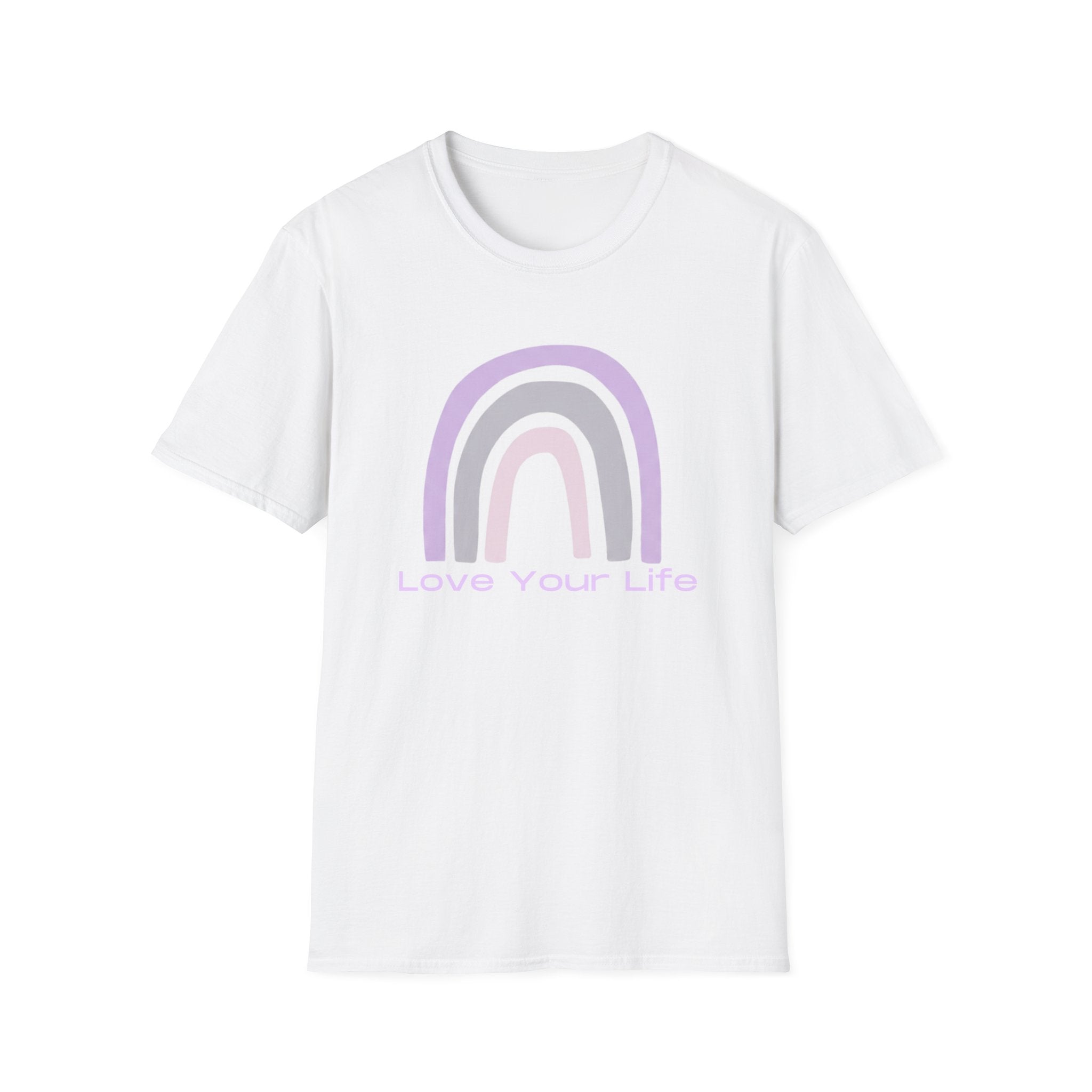 Love Your Life Rainbow T-Shirt — Pastel Inspirational Tee