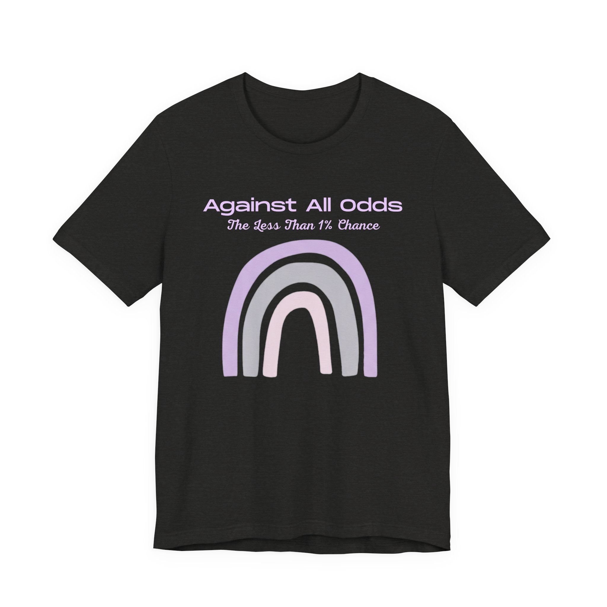 Against All Odds Rainbow Tee — Pastel Inspirational Graphic T-Shirt