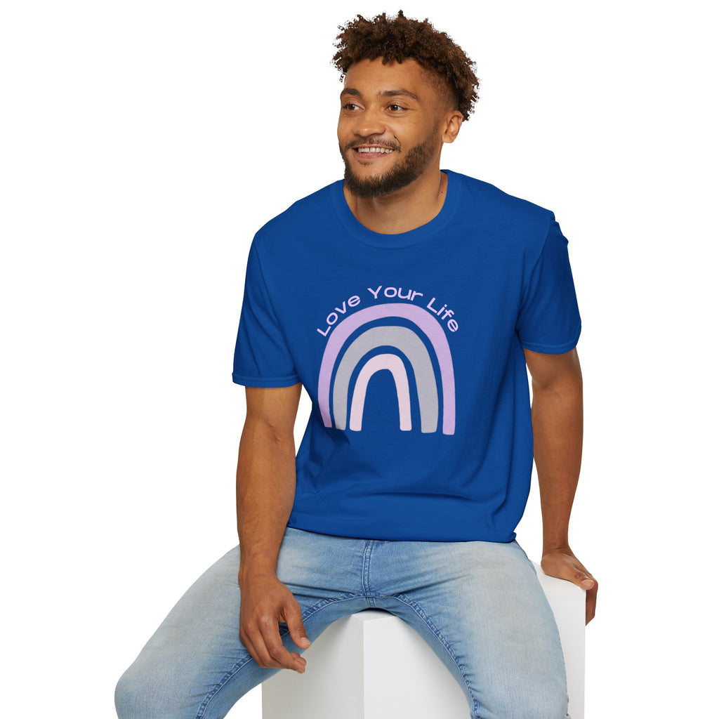 Love Your Life Rainbow T-Shirt — Pastel Retro Positive Tee