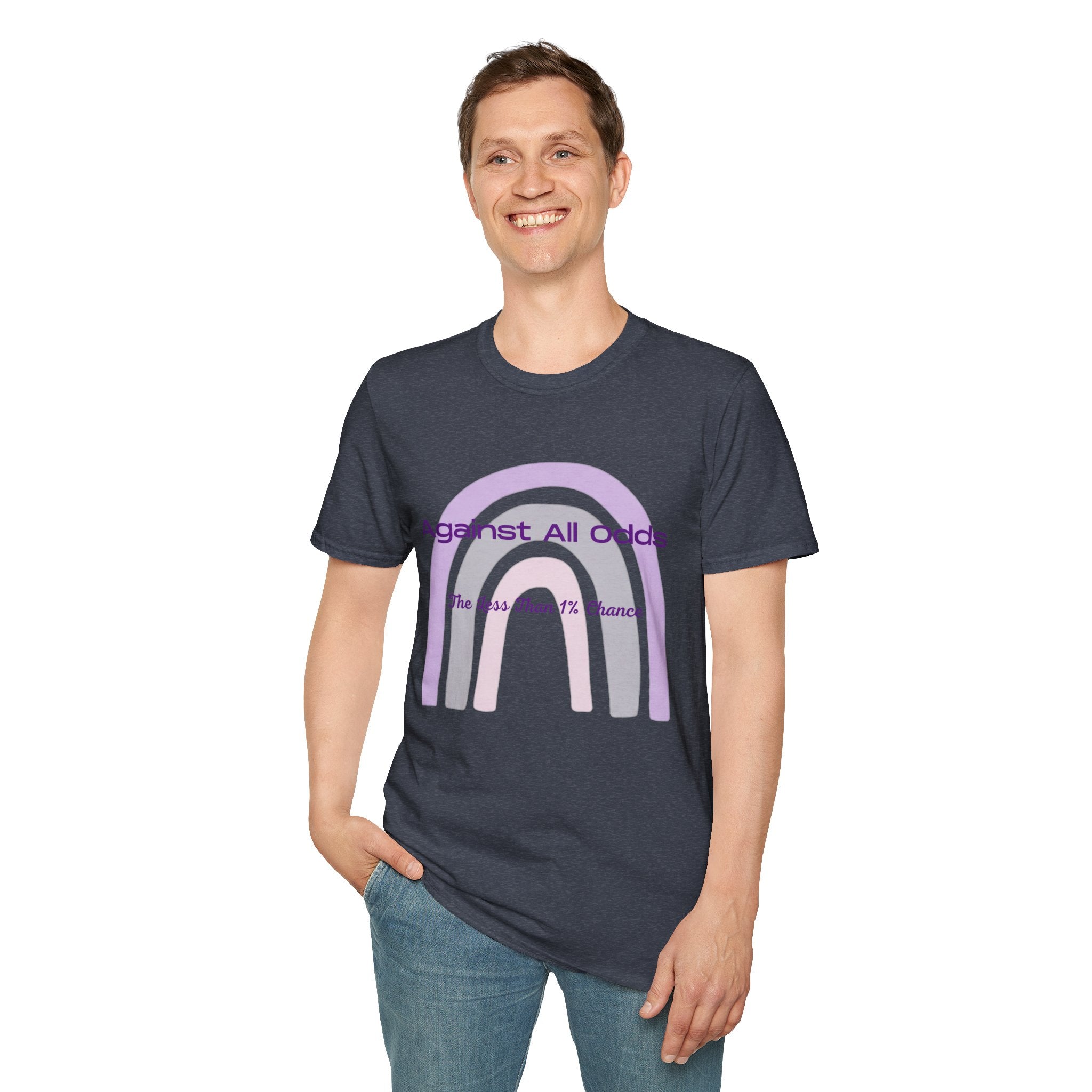 Against All Odds Rainbow T-Shirt — 'The Less Than 1% Chance' Inspirational Tee