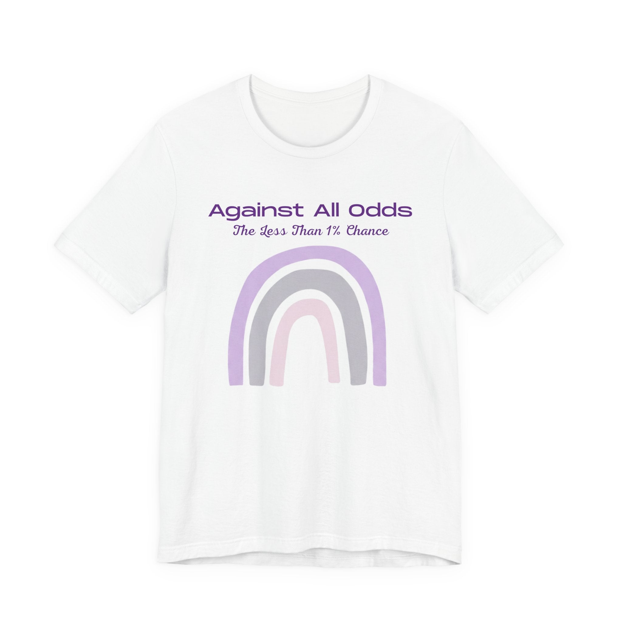 Against All Odds Rainbow Tee – Inspirational Pastel Graphic Shirt