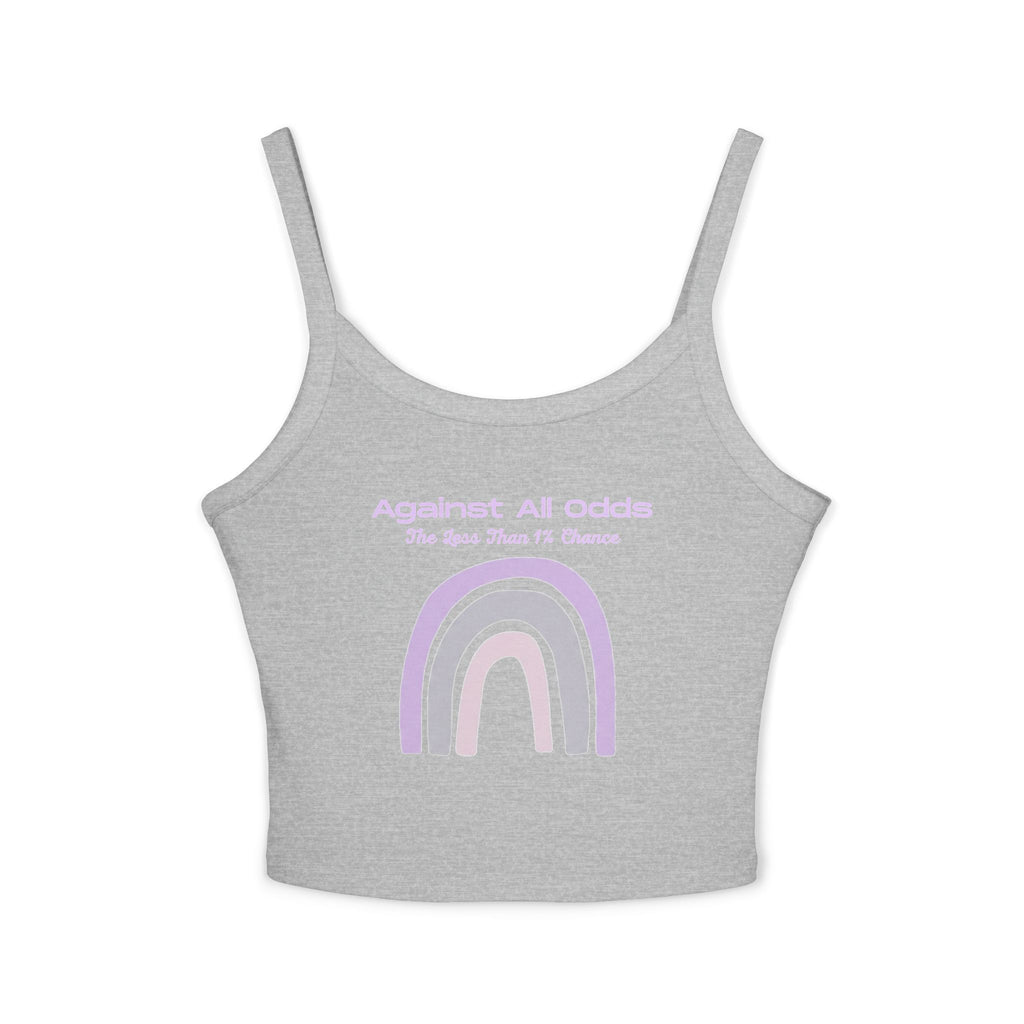 Spaghetti Tank — 'Against All Odds' Pastel Rainbow Crop Top