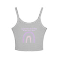 Spaghetti Tank — 'Against All Odds' Pastel Rainbow Crop Top