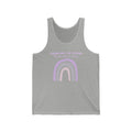 Pastel Rainbow Tank Top — "Against All Odds" Minimal Graphic