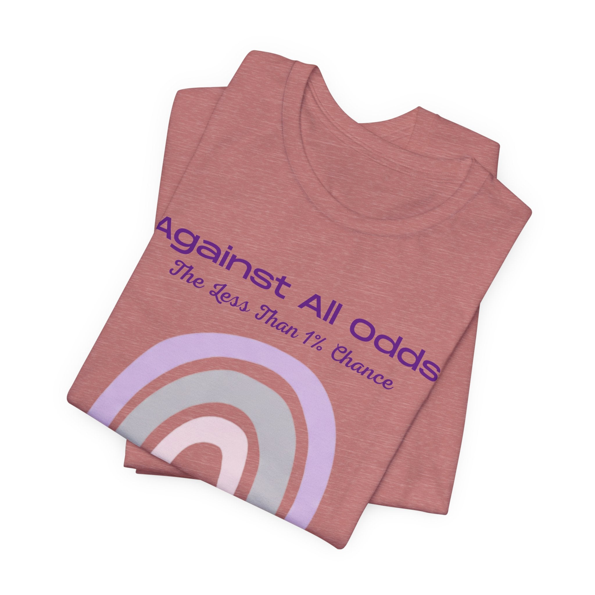 Against All Odds Rainbow Tee – Inspirational Pastel Graphic Shirt
