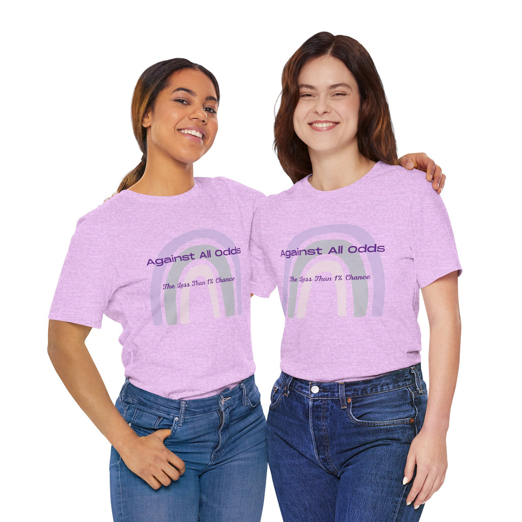 T-Shirt — "Against All Odds" Lavender Rainbow Inspirational Tee