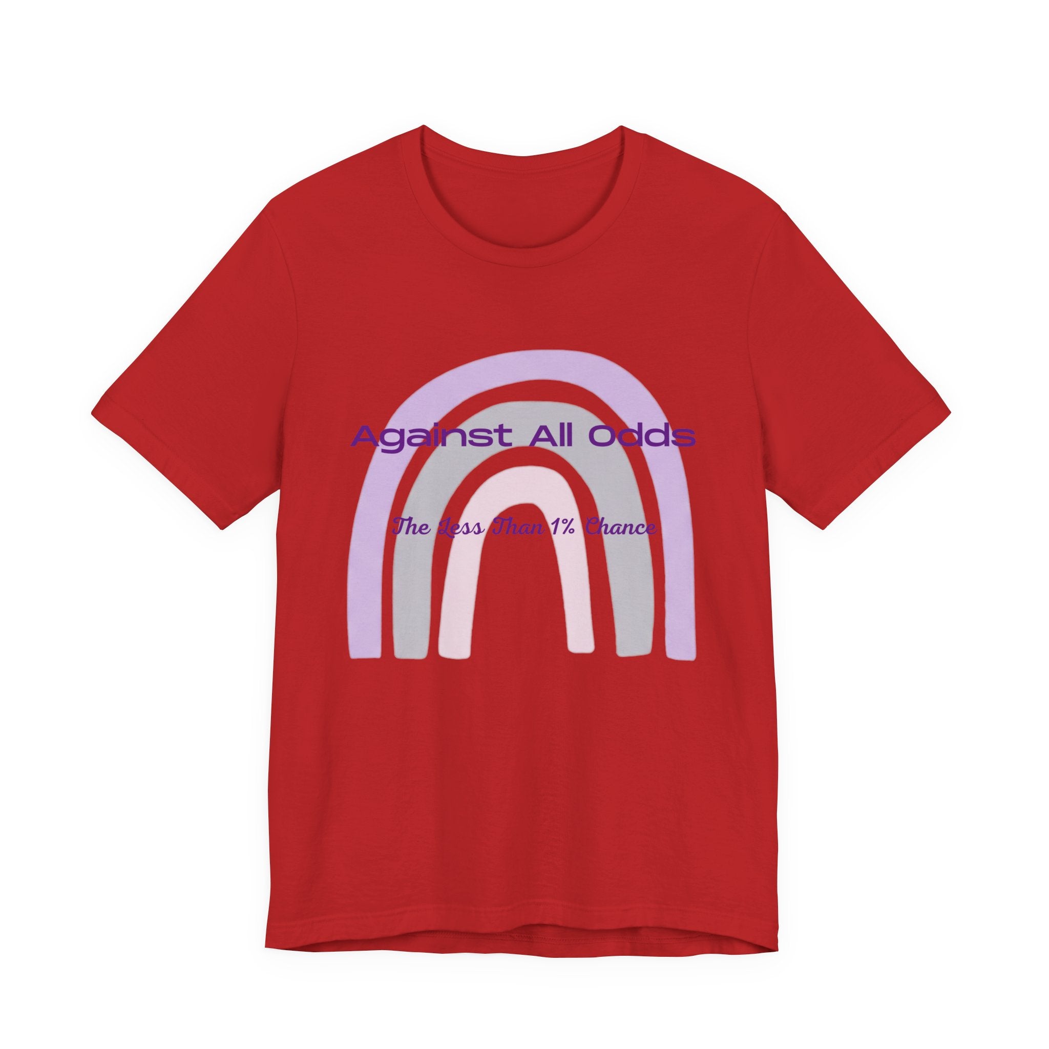 T-Shirt — "Against All Odds" Lavender Rainbow Inspirational Tee