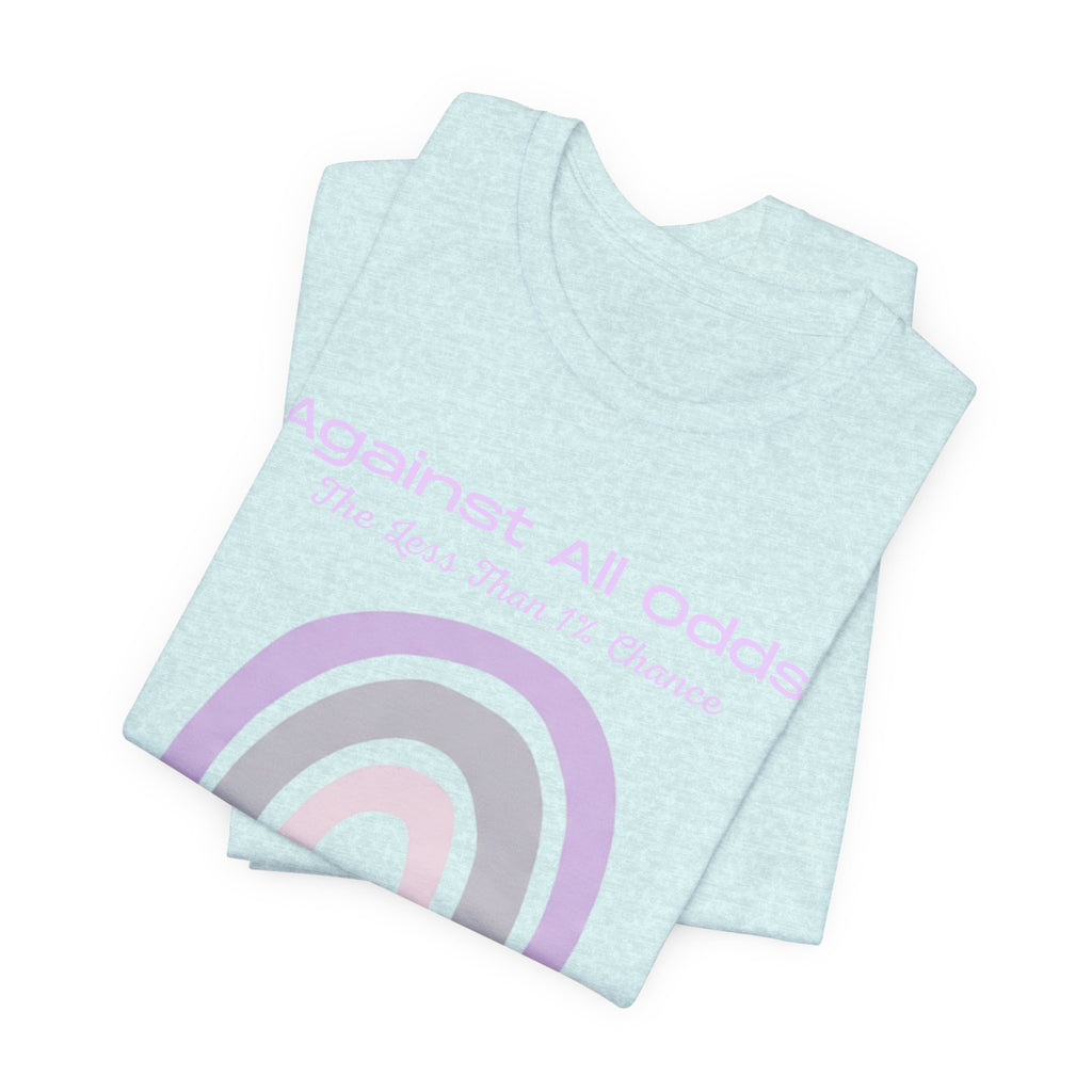 Against All Odds Rainbow Tee — Pastel Inspirational Graphic T-Shirt