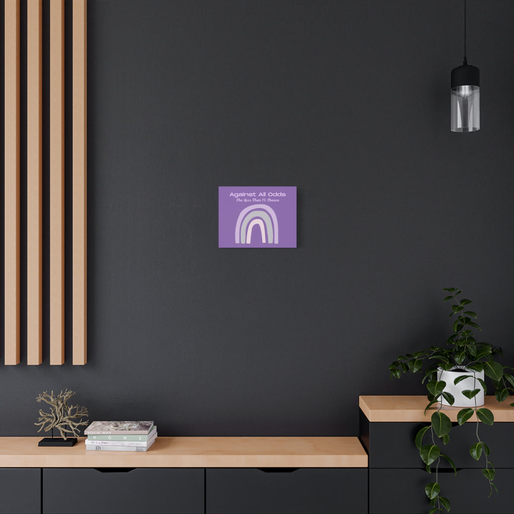 Against All Odds Purple Rainbow Canvas Wall Art — "The Less Than 1% Chance"