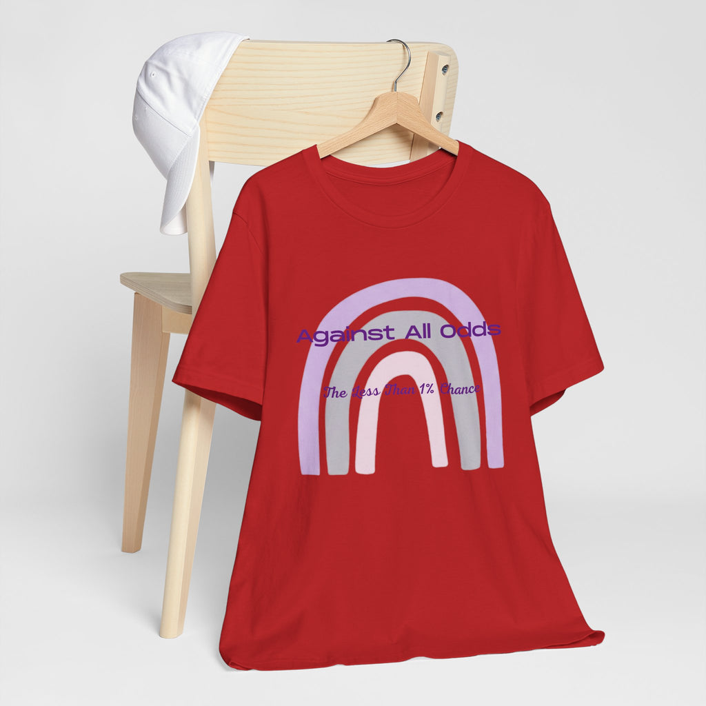 T-Shirt — "Against All Odds" Lavender Rainbow Inspirational Tee