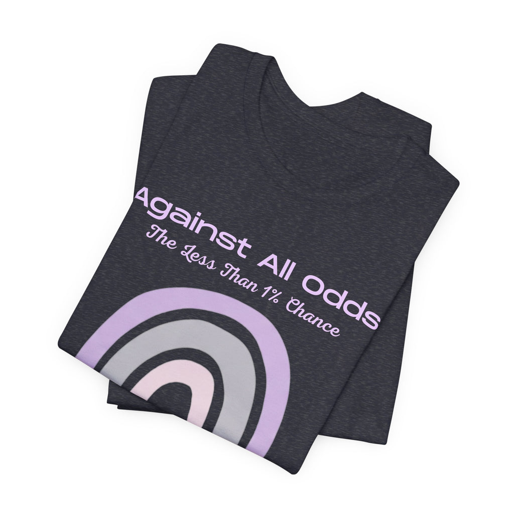 Against All Odds Rainbow Tee — Pastel Inspirational Graphic T-Shirt