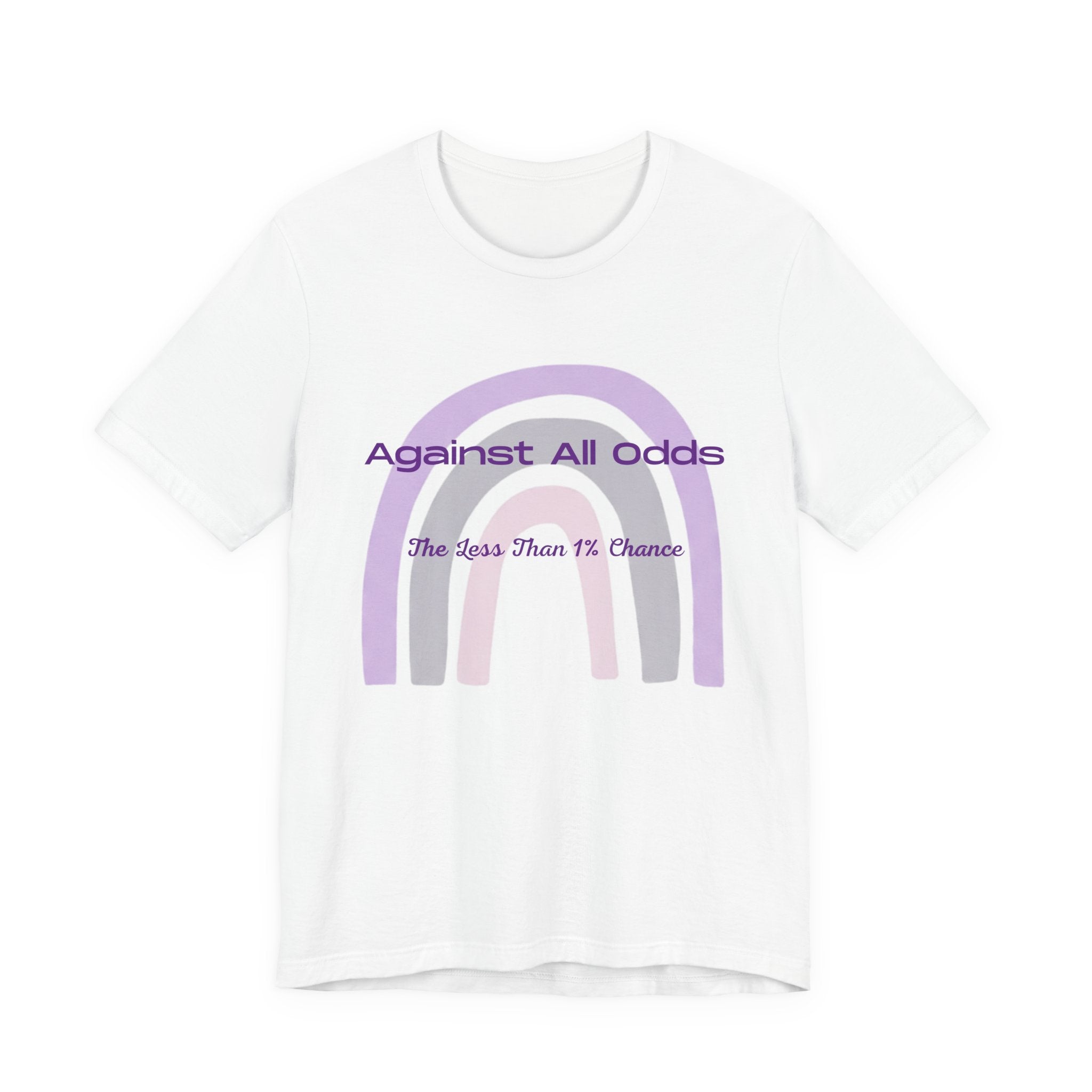 T-Shirt — "Against All Odds" Lavender Rainbow Inspirational Tee