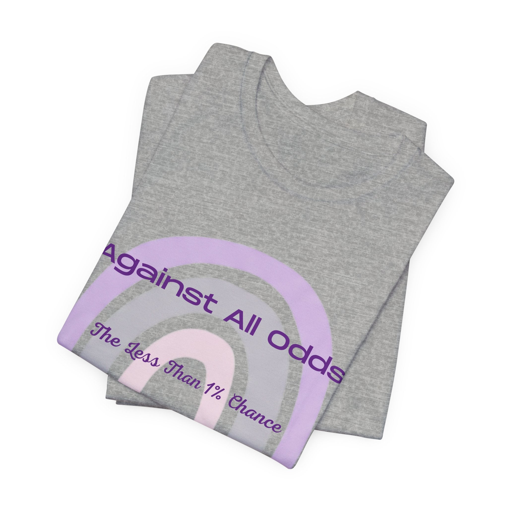 T-Shirt — "Against All Odds" Lavender Rainbow Inspirational Tee
