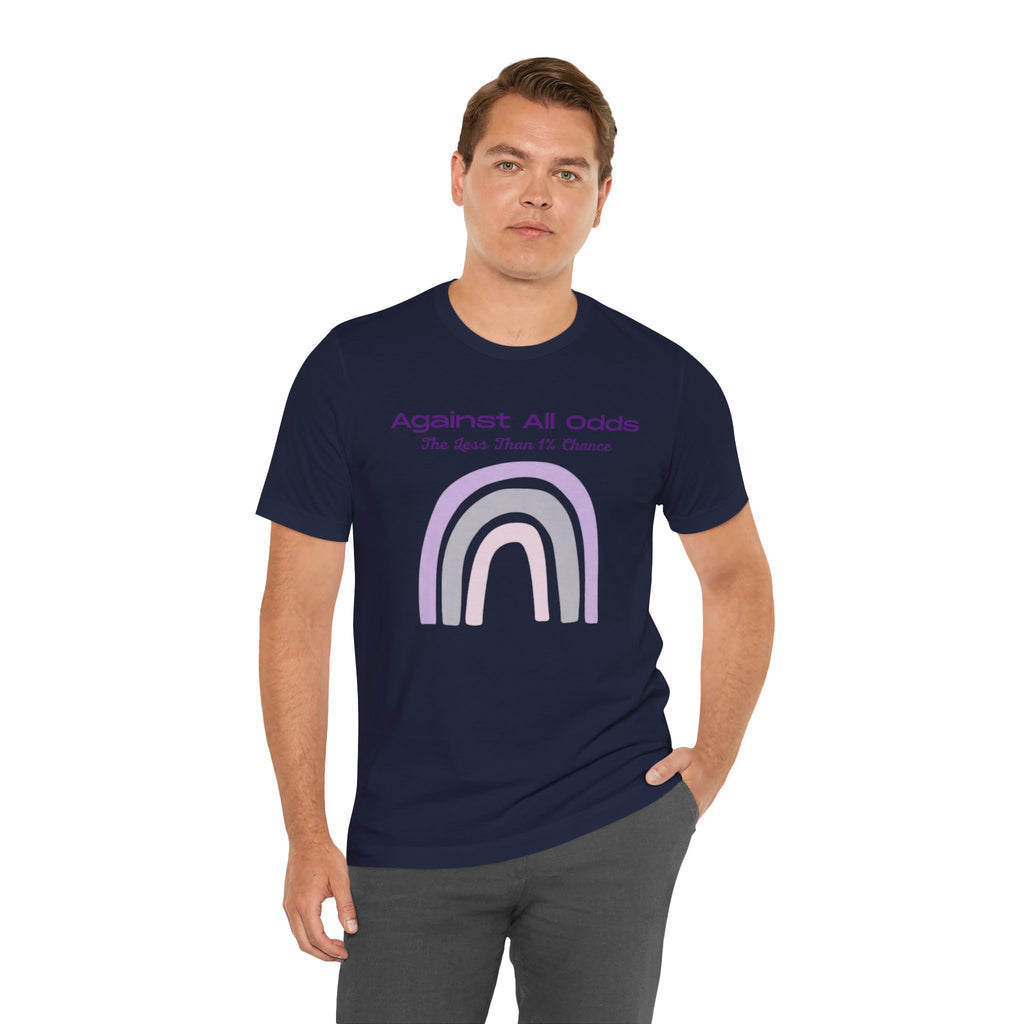 Against All Odds Rainbow Tee – Inspirational Pastel Graphic Shirt