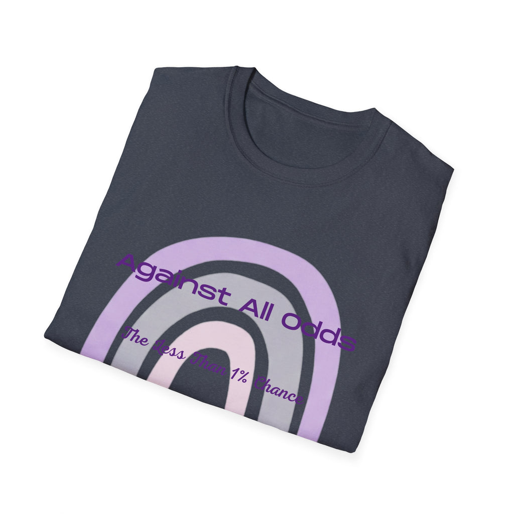 Against All Odds Rainbow T-Shirt — 'The Less Than 1% Chance' Inspirational Tee