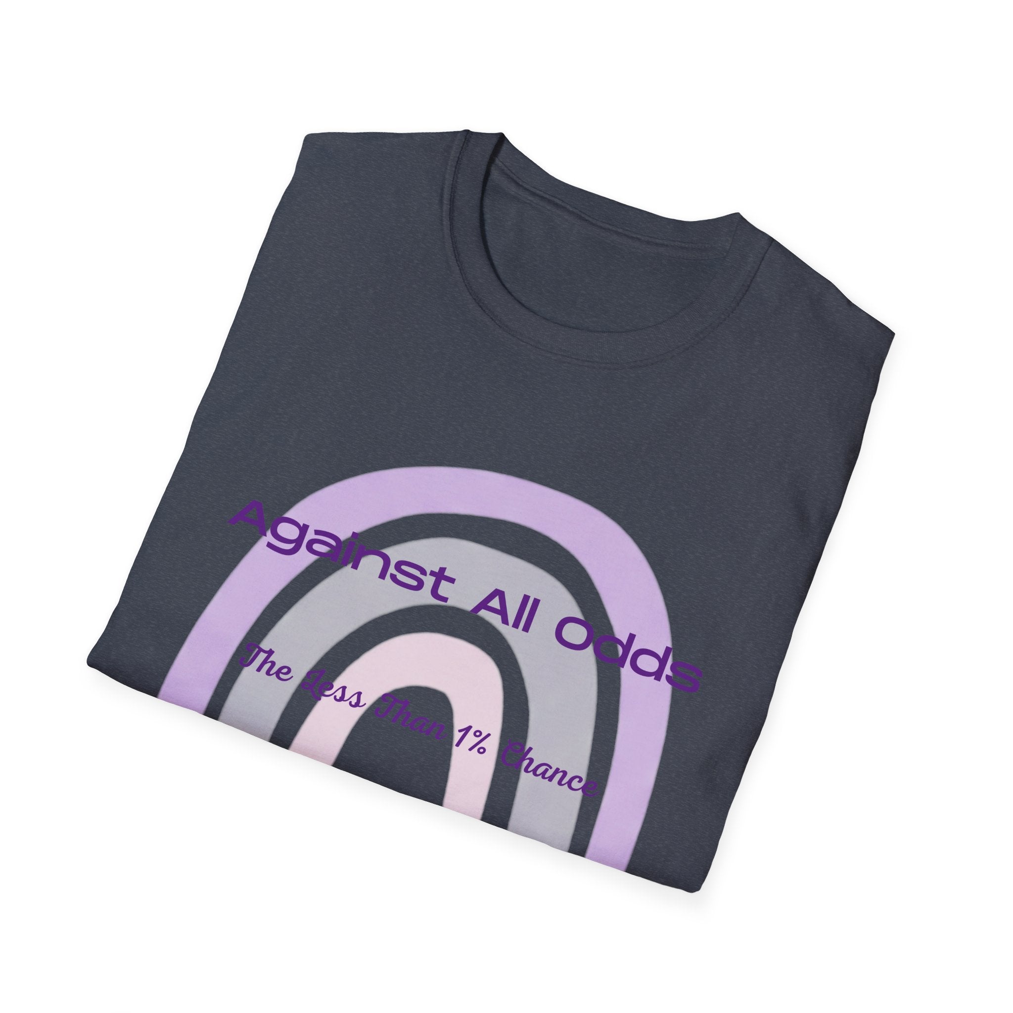 Against All Odds Rainbow T-Shirt — 'The Less Than 1% Chance' Inspirational Tee