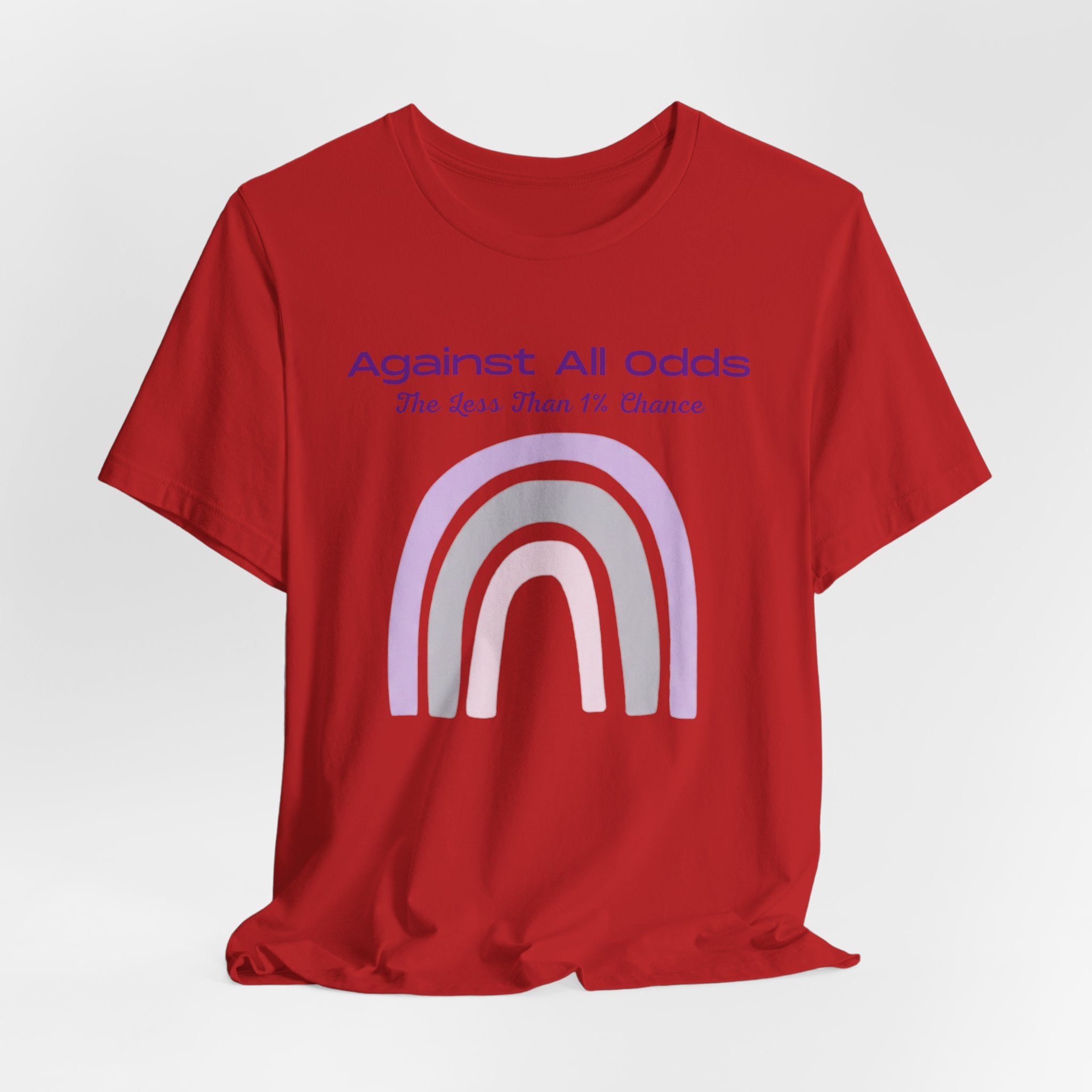 Against All Odds Rainbow Tee – Inspirational Pastel Graphic Shirt