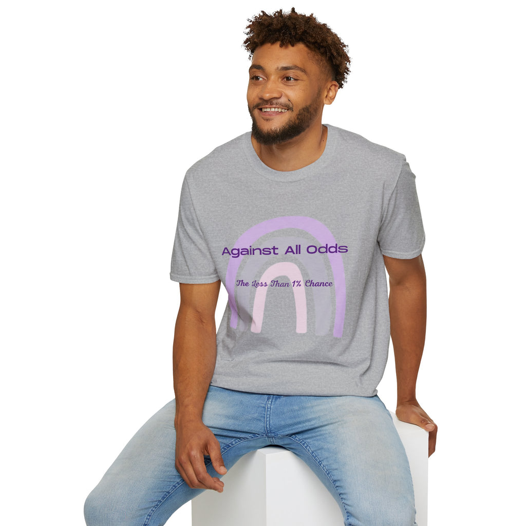 Against All Odds Rainbow T-Shirt — 'The Less Than 1% Chance' Inspirational Tee