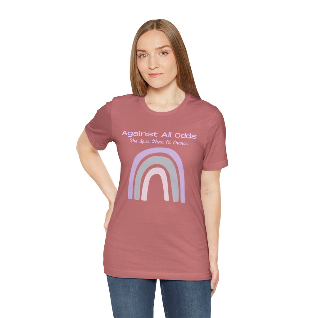 Against All Odds Rainbow Tee — Pastel Inspirational Graphic T-Shirt