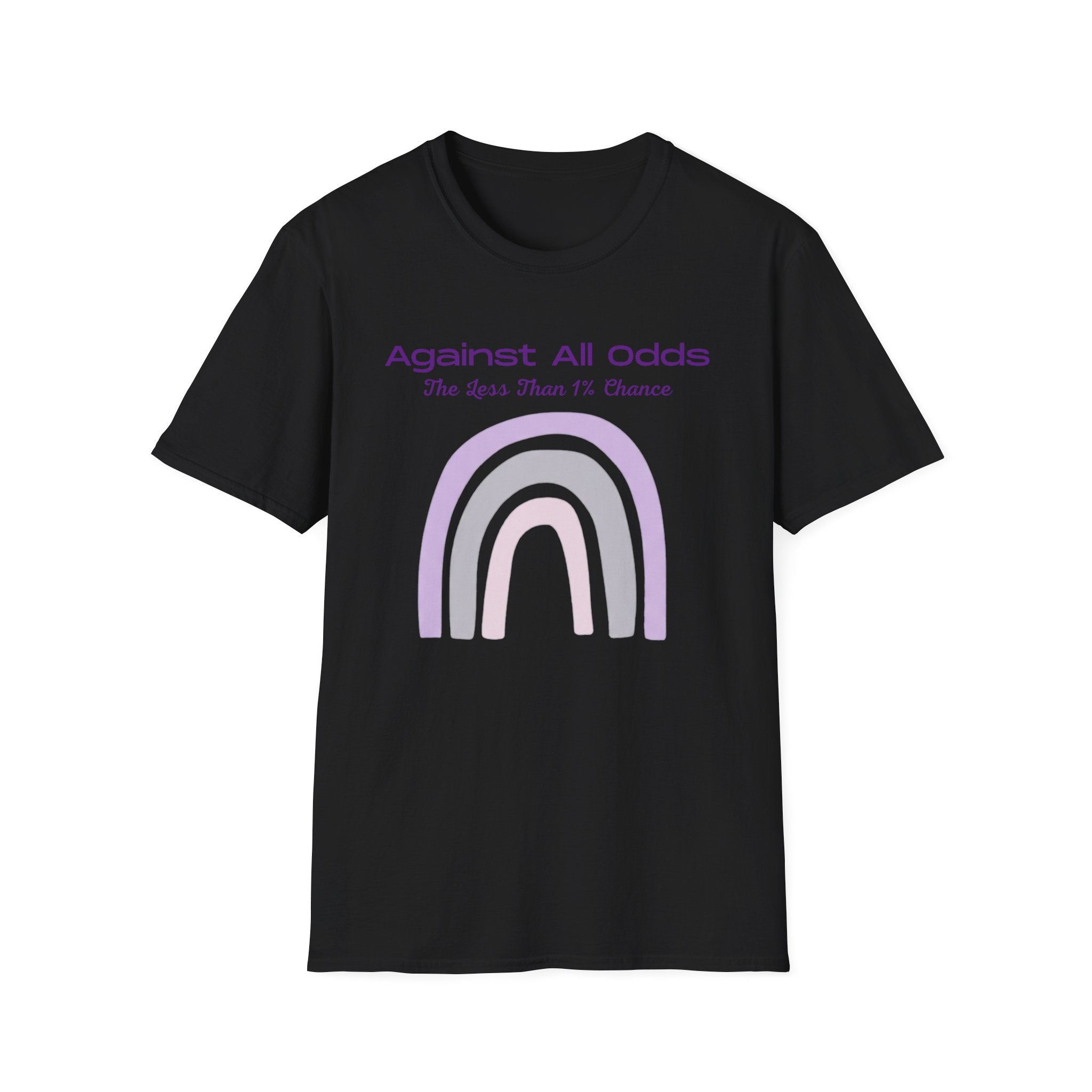 Against All Odds Rainbow T-Shirt – Inspirational 'The Less Than 1% Chance' Design